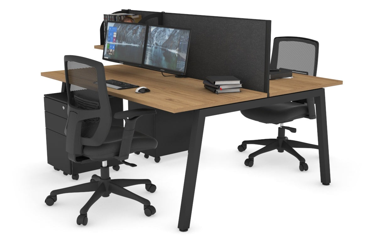 Quadro 2 Person Office Workstation Desk [1400L x 700W] - Perfect for Shared Workspaces & Collaborative Office Environments