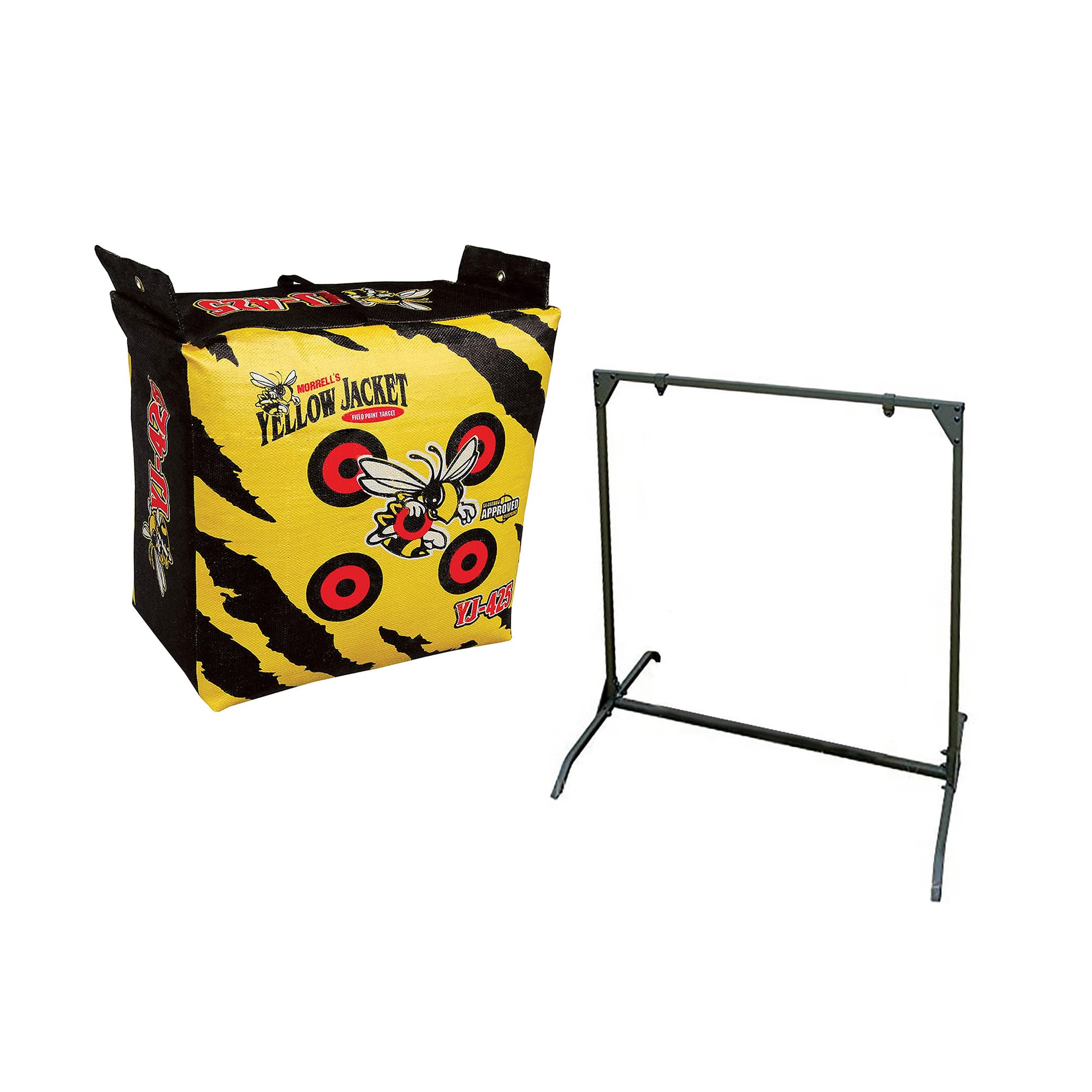 Morrell Outdoor Field Point Archery Target - 30 Inch Yellow Bag with Stand for Range Practice & Hunting | Perfect for Backyard Training, Competition Shooting & Outdoor Archery Practice