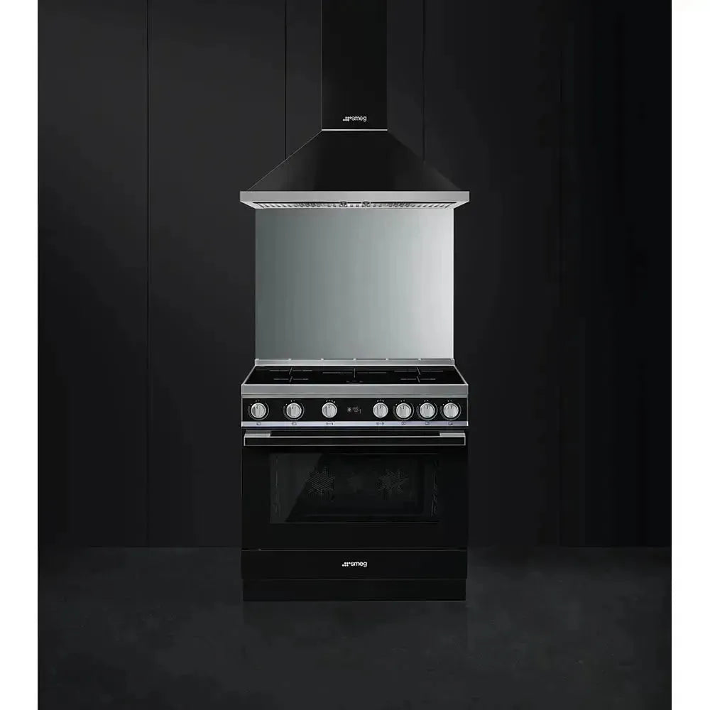 Smeg 90cm Portofino Induction Pyrolytic Freestanding Cooker in Black - Premium Kitchen Appliance for Modern Homes & Professional Chefs