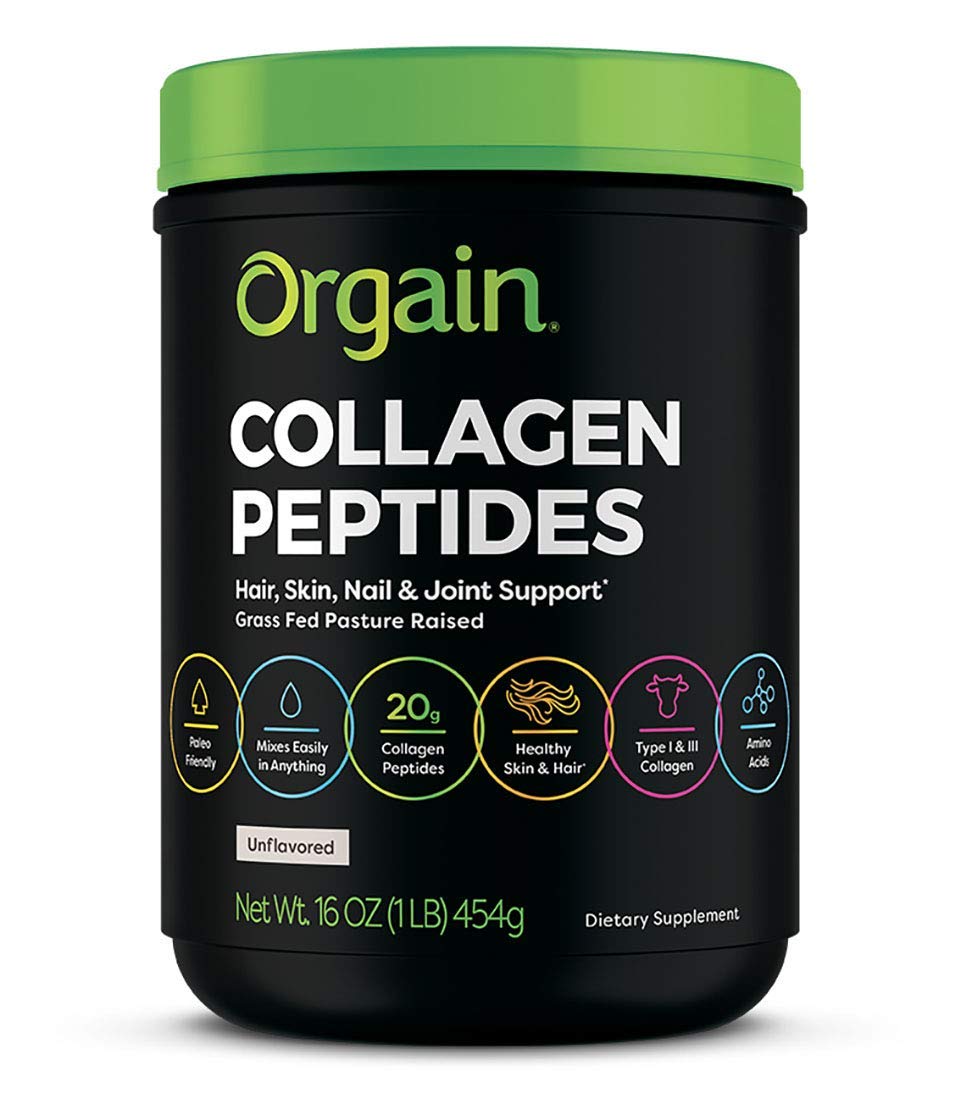 Orgain Organic Hydrolyzed Collagen Protein Powder - Grass-Fed, Keto & Paleo Friendly - Supports Skin, Hair & Nail Health - Perfect for Smoothies, Coffee & Post-Workout Recovery