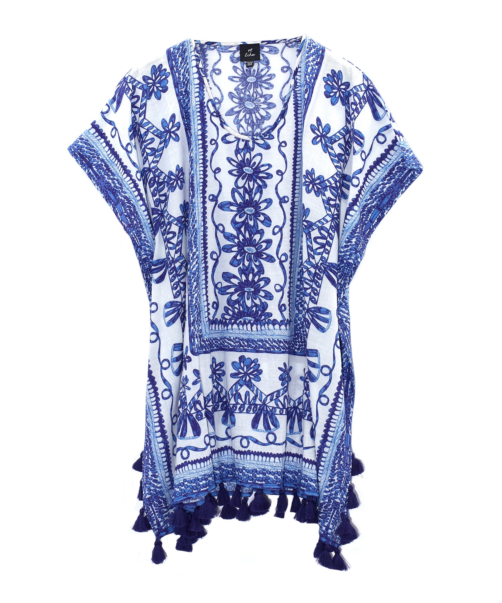 Stylish Sketchy Scroll Caftan Dress - Flowy Boho Maxi Dress for Women | Perfect for Beach Vacations, Summer Parties & Casual Outings
