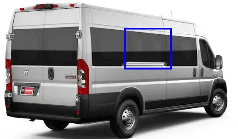 VWD Ram ProMaster Van Fixed Window Replacement for 2014+ Models - Passenger Side Middle (159/159EXT WB) Part #DTRAM005 - Perfect for Cargo Van Conversions & Fleet Maintenance