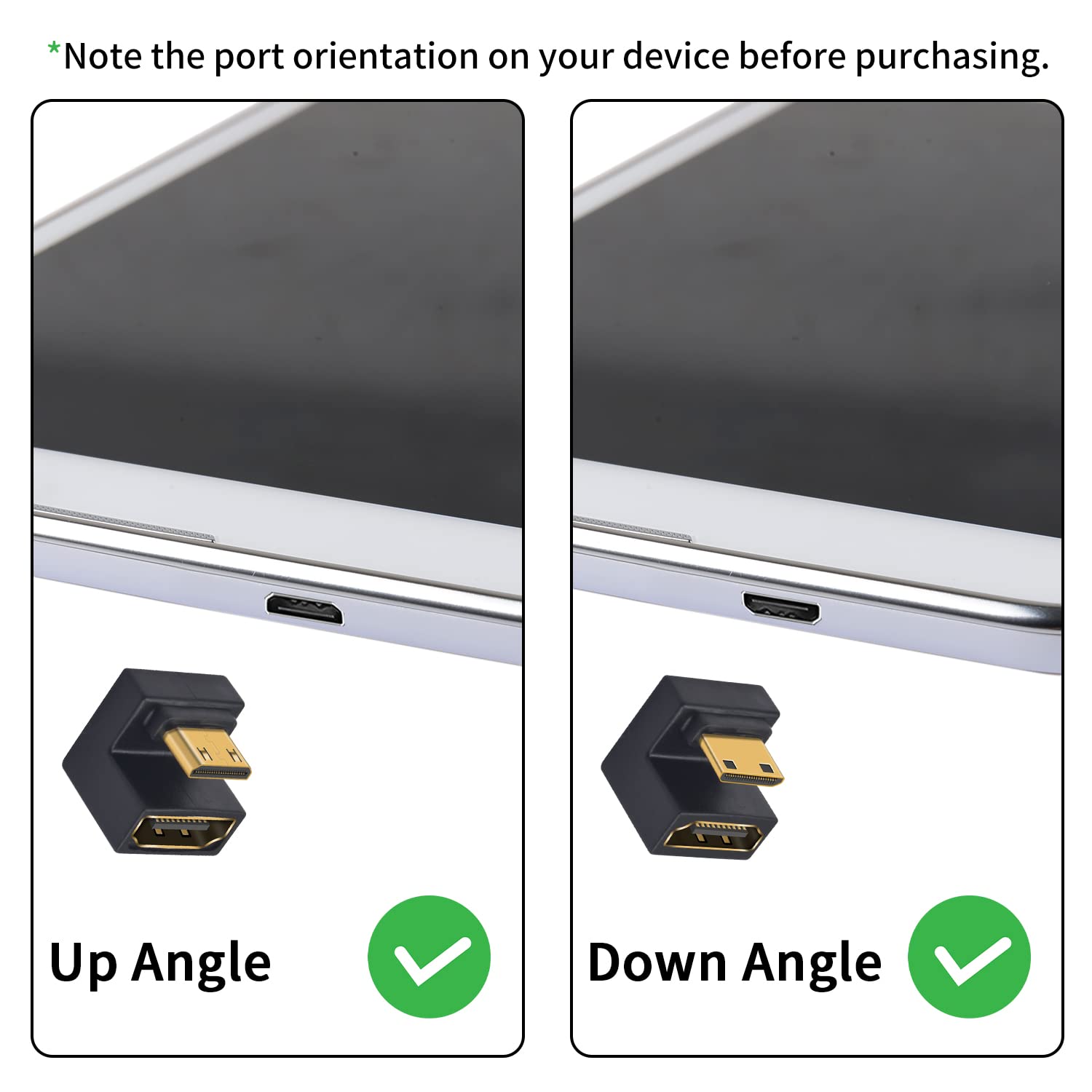 Poyiccot U-Shaped Mini HDMI to HDMI Adapter 180 Degree Male to Female Extension - Supports 8K@60Hz, 4K@120Hz, 3D, 1080P - Compatible with Digital Cameras, Monitors, DVRs (2-Pack) - Perfect for Home Theater, Gaming, and Office Setups