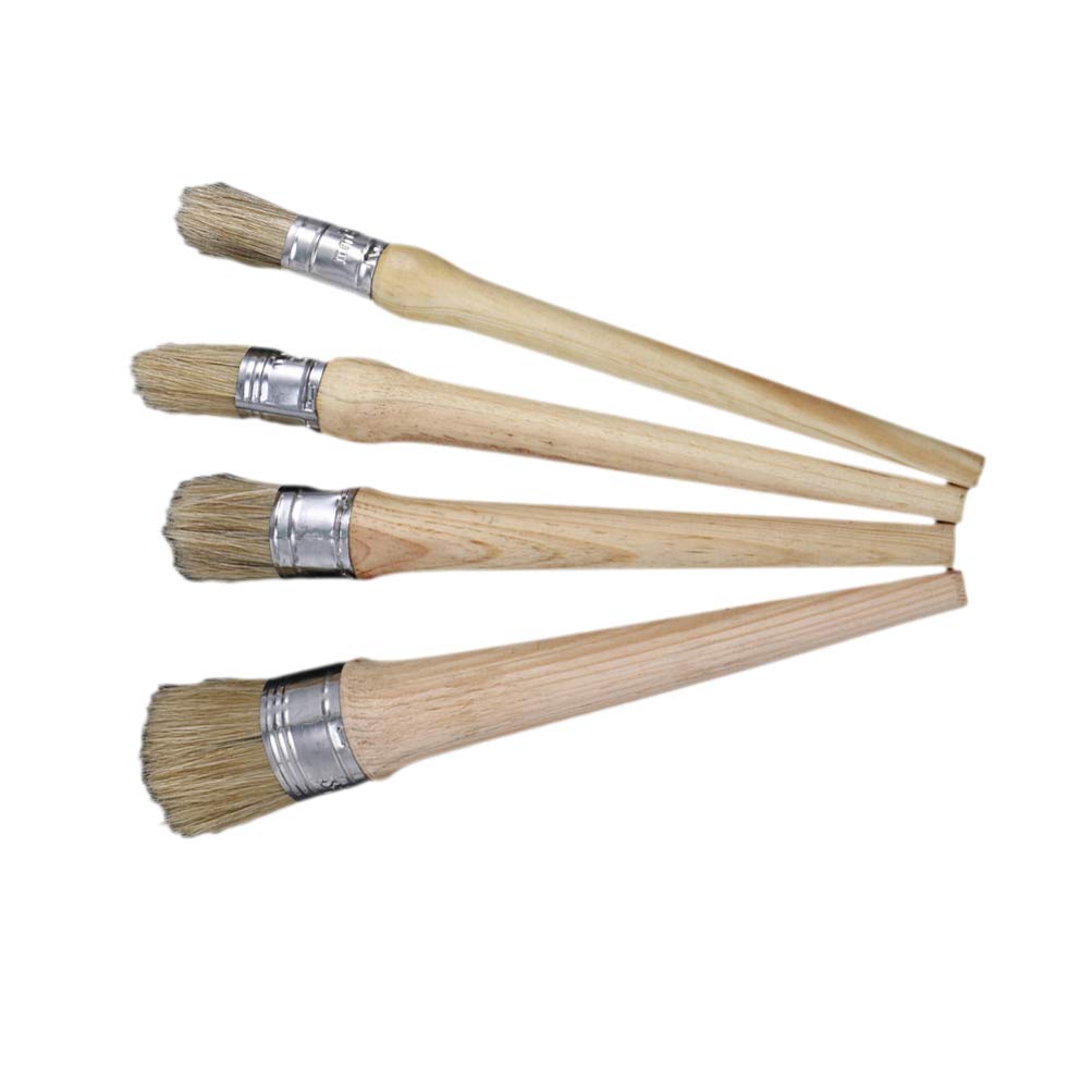 EXCEART Professional Circle Stencil Chalk Set with Natural Bristle Wax Brush - Wooden Handle Paint Brush for Furniture Waxing, Home Decor & DIY Projects - Perfect for Chalk Painting, Wall Stenciling and Crafting