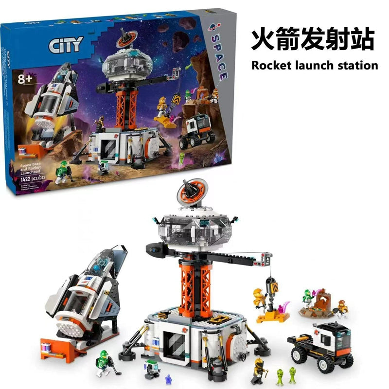 1422 Pcs Space Base & Rocket Launchpad Building Blocks - STEM Educational Toy for Kids, Creative Space Exploration Playset - Perfect for Birthday Gifts & Classroom Activities