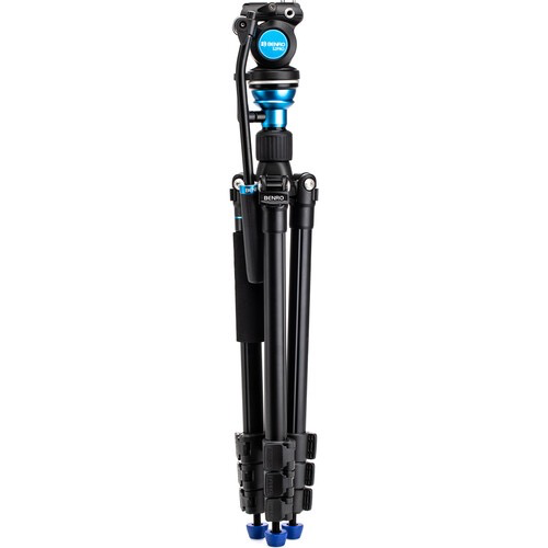Benro Aero 2 PRO Lightweight Aluminum Travel Tripod with Flip Locks for DSLR Camera - Perfect for Outdoor Photography, Travel Vlogging & Video Shooting