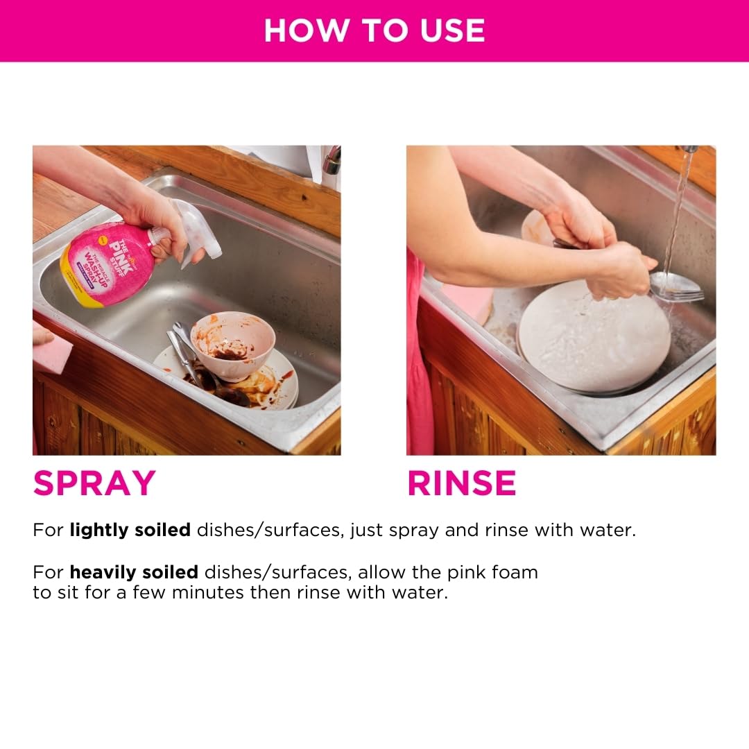 Stardrops The Pink Stuff Miracle Cleaning Spray Bundle - 2 Pack | Heavy Duty Degreaser & Stain Remover for Kitchen, Bathroom & Outdoor Use
