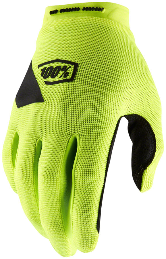 Ridecamp Women's X Large Full Finger Cycling Gloves - Fluorescent Yellow/Black | Durable & Comfortable for Mountain Biking, Road Cycling & Outdoor Sports