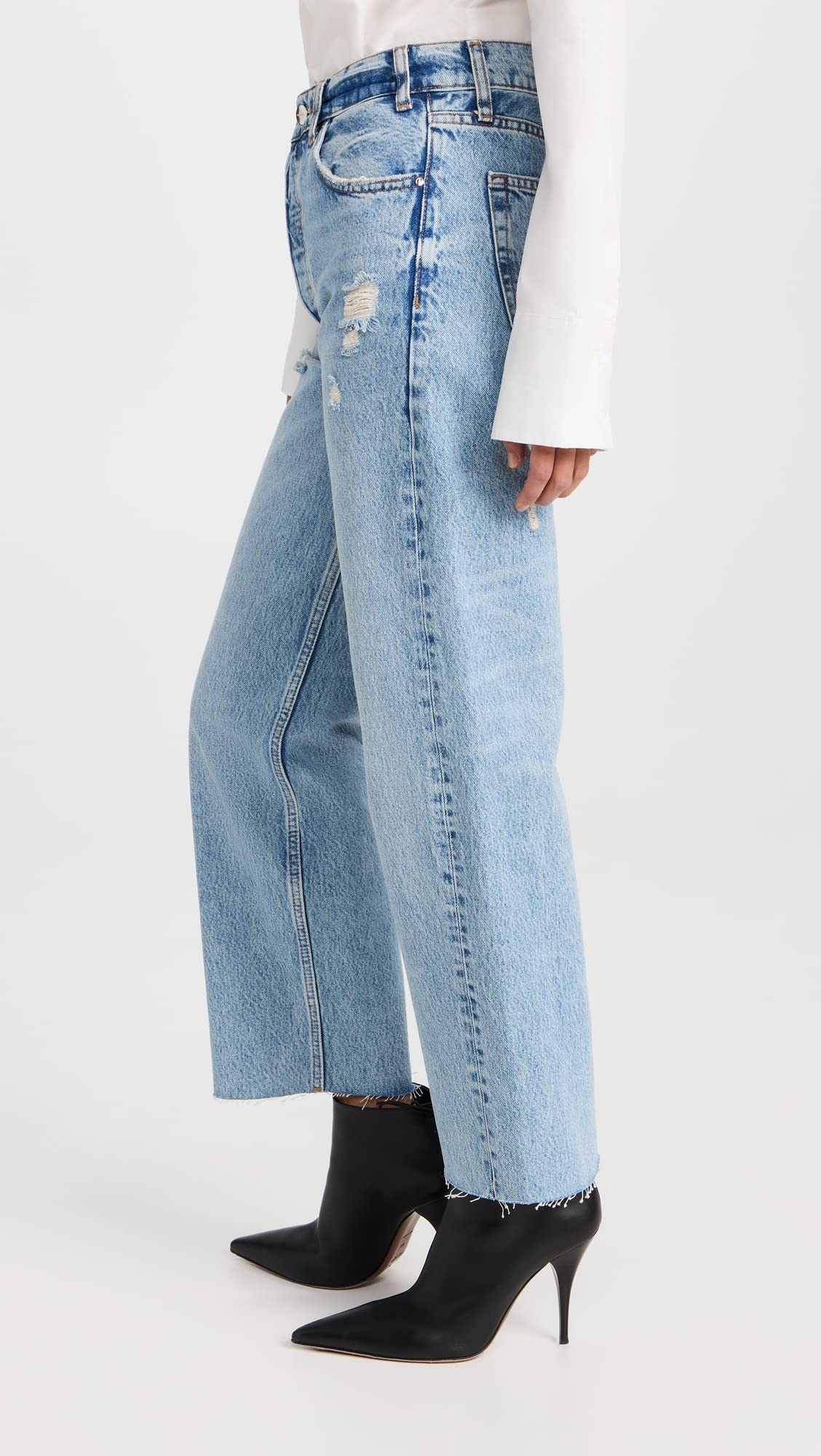 ANINE BING Women's Gavin Jeans - High Waist Slim Fit Stretch Denim Pants for Casual Wear & Everyday Outfits