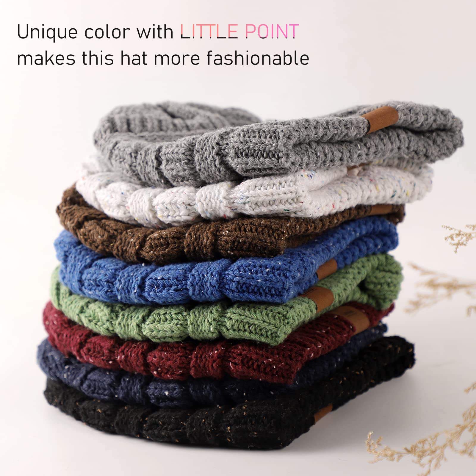 Winter Satin Lined Beanie Hats for Women & Men - Warm Oversized Slouchy Knitted Skull Cap with Silk Lining for Natural Hair Protection - Perfect for Cold Weather, Outdoor Activities & Daily Fashion