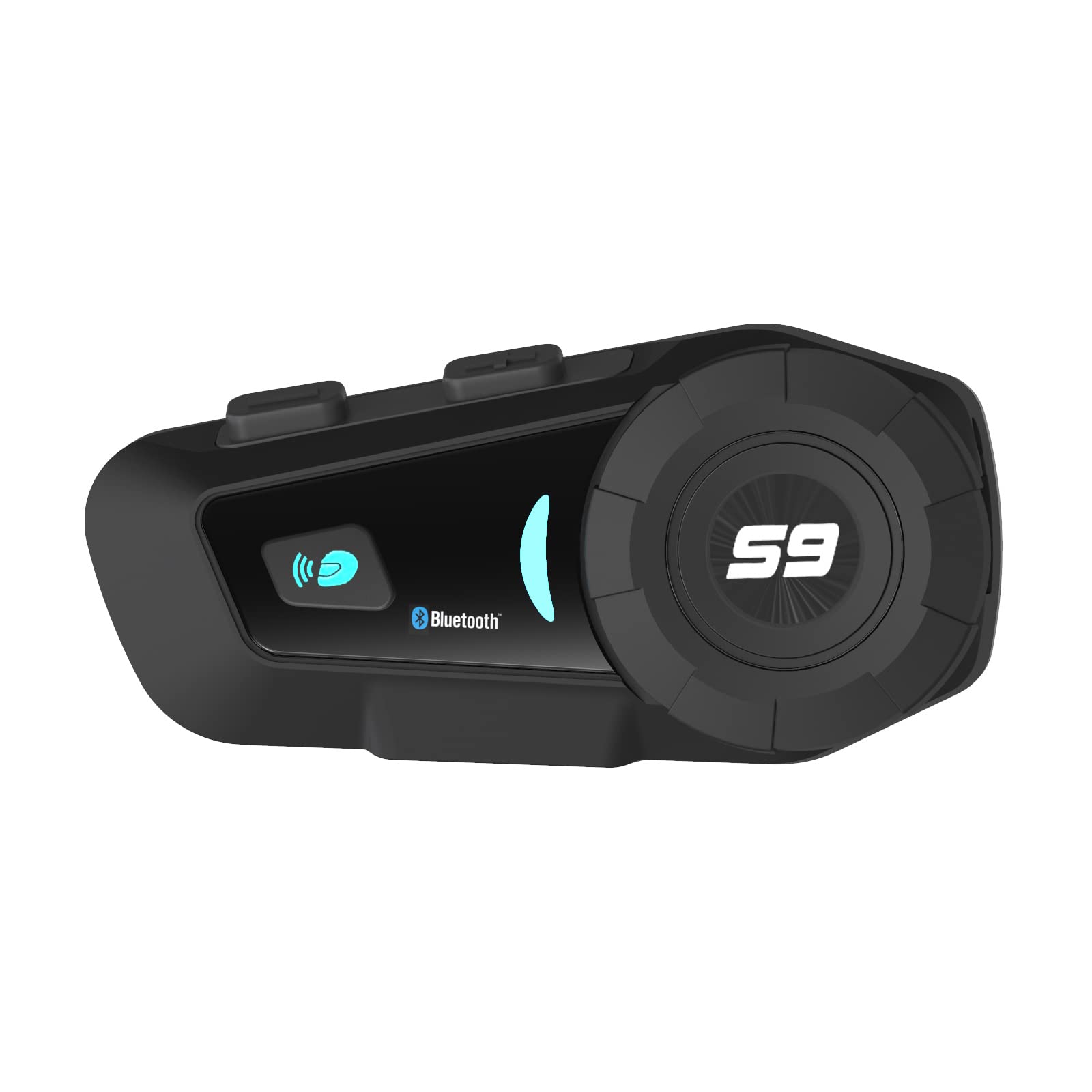 SCSETC S-9 Motorcycle Bluetooth Headset - 2000m Range, 6-Way Intercom, CVC Noise Cancellation, Waterproof & Voice Control - Perfect for Group Riding, Commuting & Adventure Motorcycling