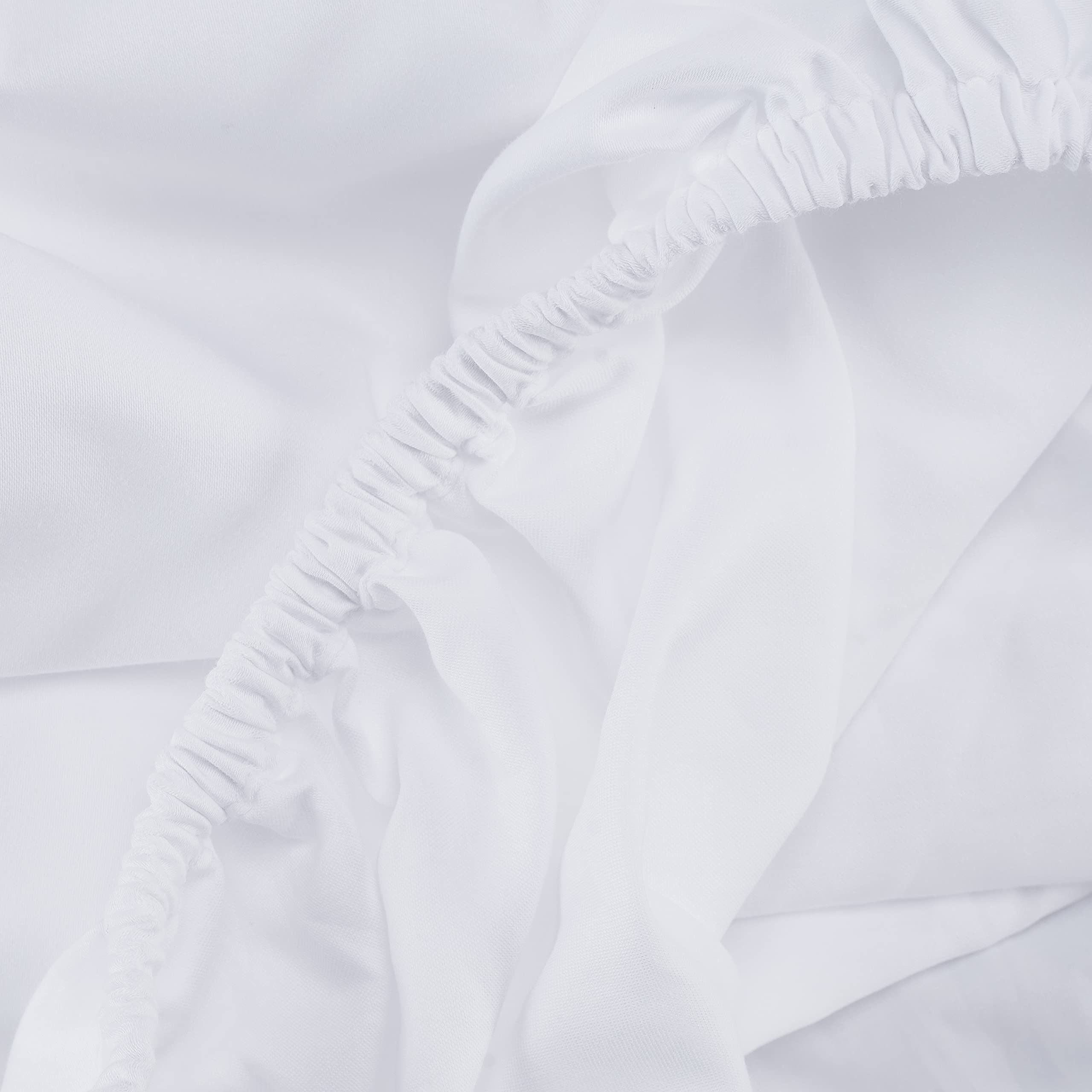 Waverly Cooling Cotton Bed Sheet Set - Full Size, 4-Piece, Breathable & Soft White Sheets with Pillowcases for Comfortable Sleep | Perfect for Summer Nights & Hot Sleepers