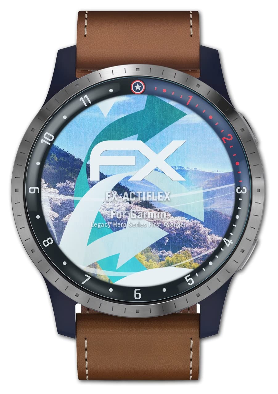 Garmin Legacy Hero Series First Avenger Screen Protector - Ultra Clear Flexible FX Film (3 Pack) for Smartwatch Protection | Perfect for Outdoor Sports & Daily Wear