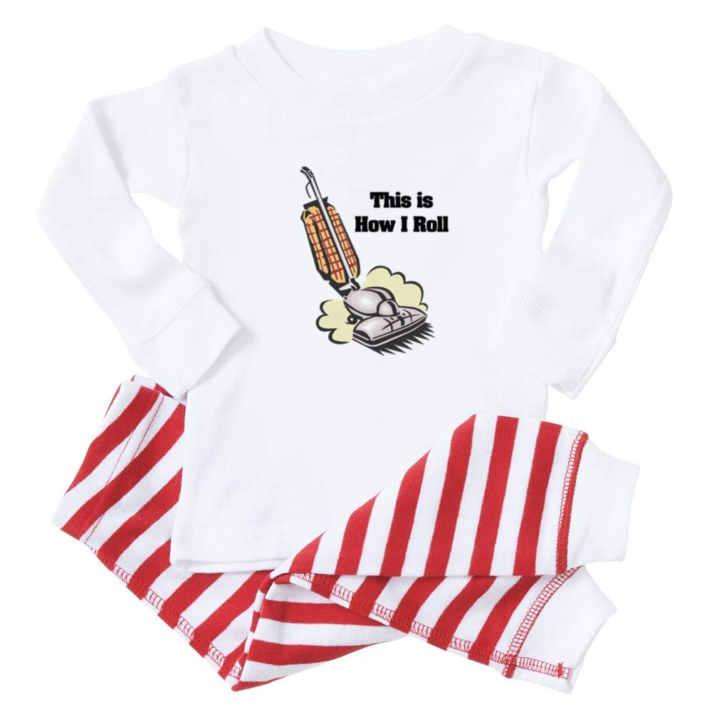 How I Roll Baby Pajamas - Cute Vacuum Cleaner Print for Playtime