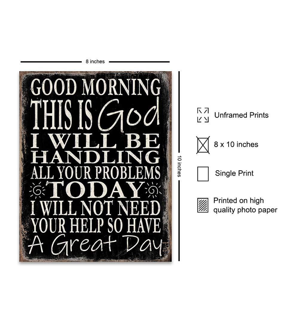 Religious Wall Art Decor - Inspirational Christian Picture for Home & Church - Catholic Gifts for Men & Women - Faith-Based Wall Decor - Funny Christian Art Print - Perfect for Living Room, Bedroom, Office & Church Decorations