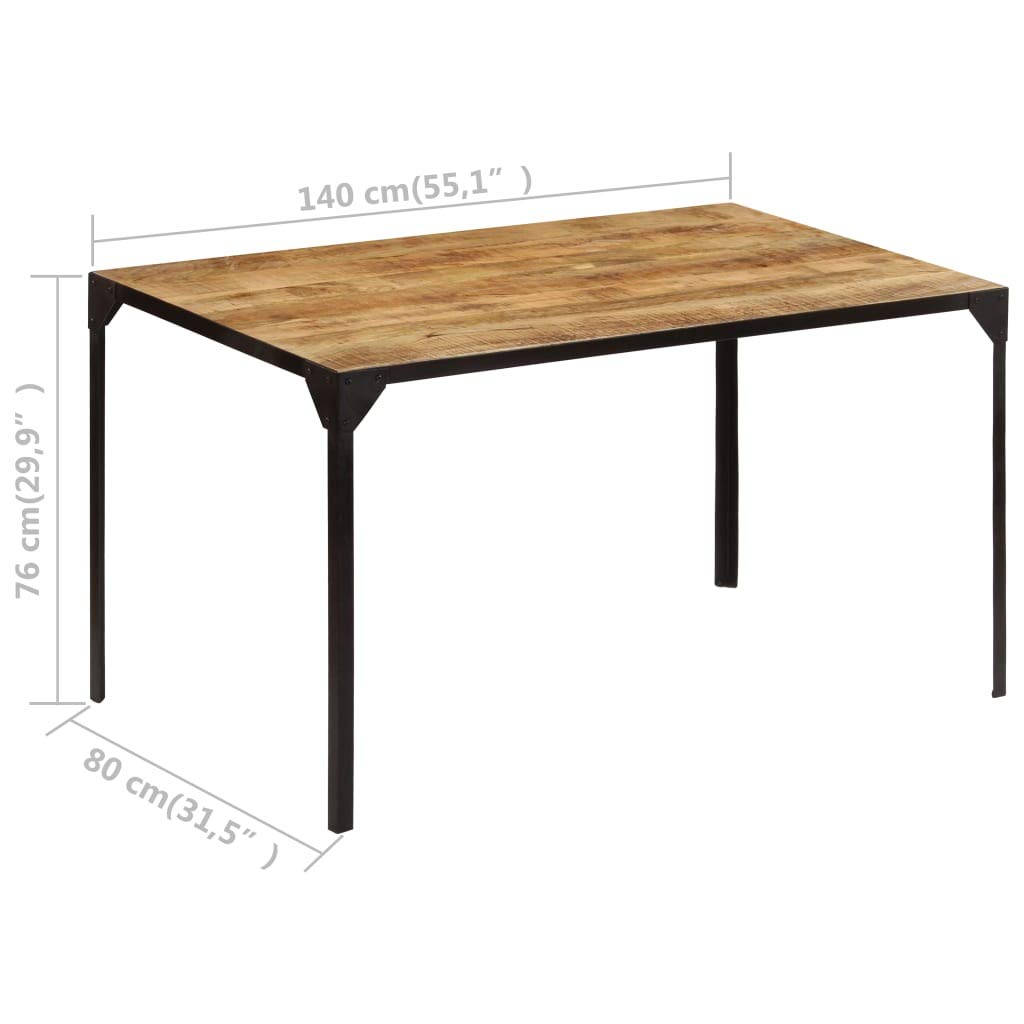 Premium Solid Mango Wood Round Pub Table - 55.1