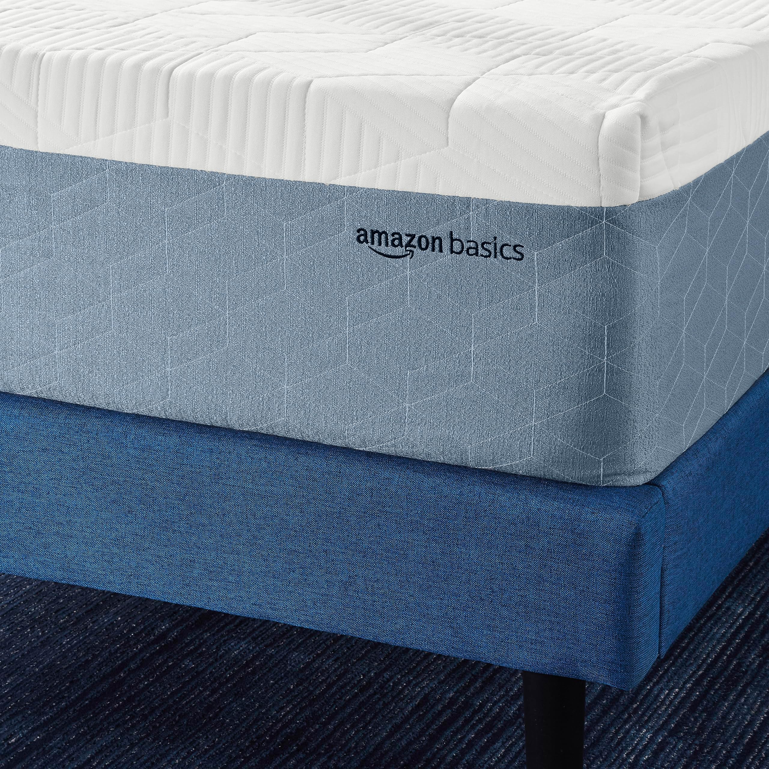 Amazon Basics Gel Memory Foam Mattress - Medium Firm Twin Size, Cooling Technology, CertiPUR-US Certified, 75