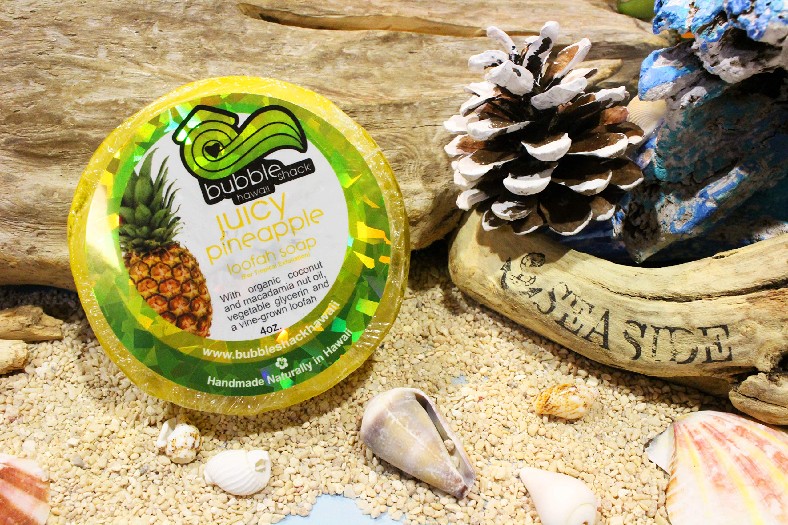 Natural Juicy Pineapple Loofah Exfoliating Soap Bar - Organic Body Wash for Smooth Skin - Perfect for Shower, Spa & Gift Sets