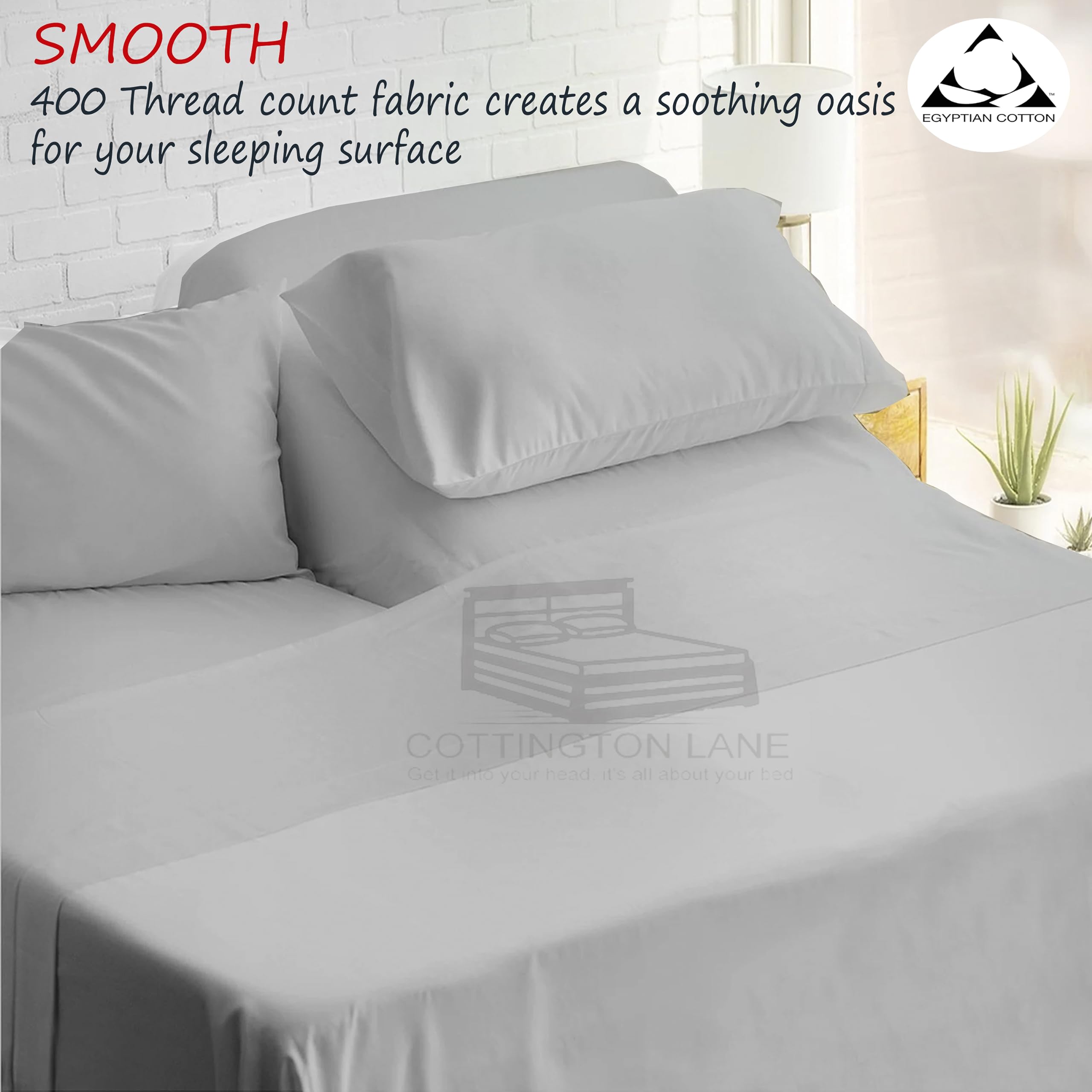 Split King Sheets Set for Adjustable Beds - 12 Inch Deep Pocket Cotton Twin XL Fitted Sheets - Silver Grey Solid - Perfect for Adjustable Beds, Guest Rooms & Master Bedrooms