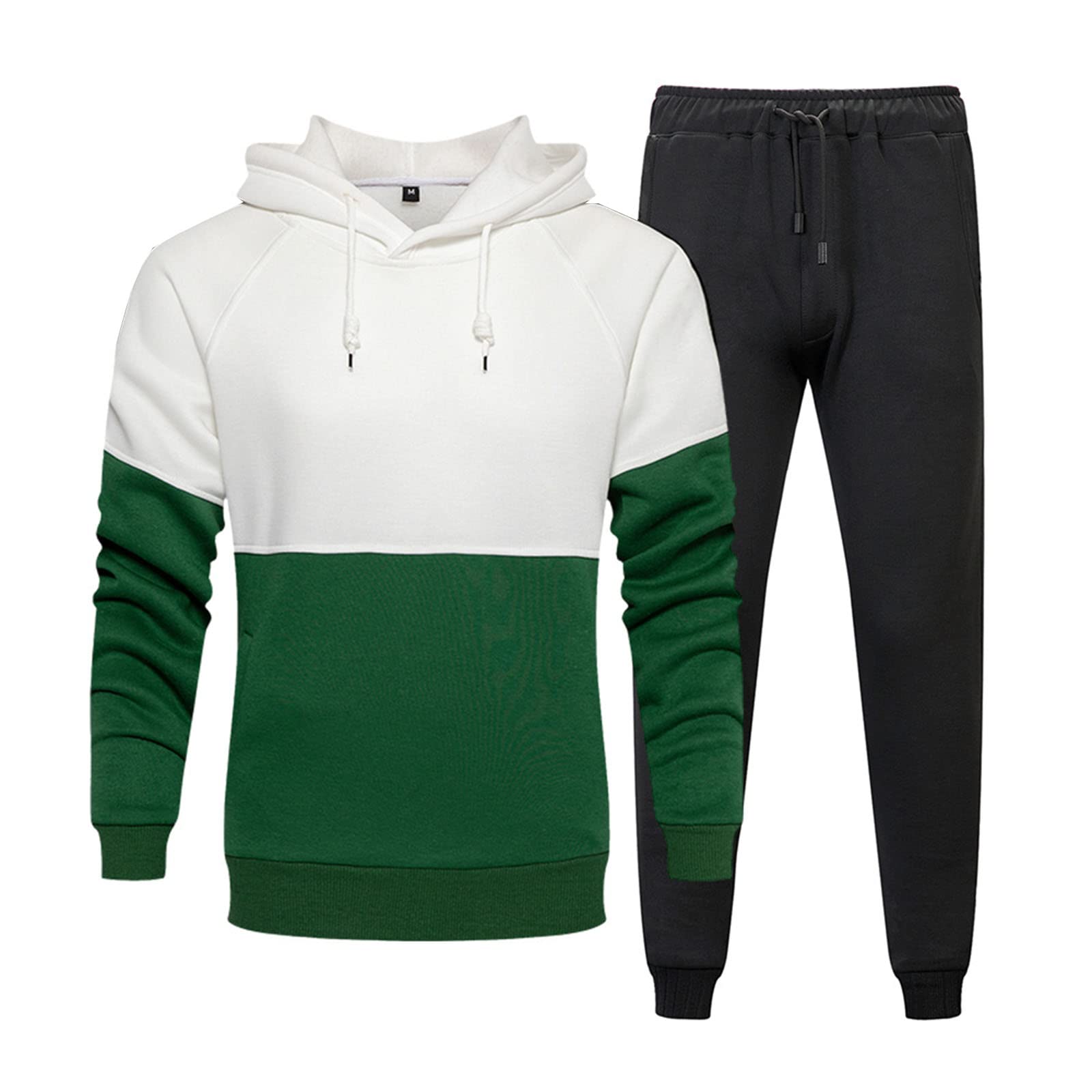 Men's Athletic Jogging Suits Set - Breathable Running Tracksuit with Patchwork Design for Gym & Outdoor Workouts - Perfect for Jogging, Training & Casual Wear