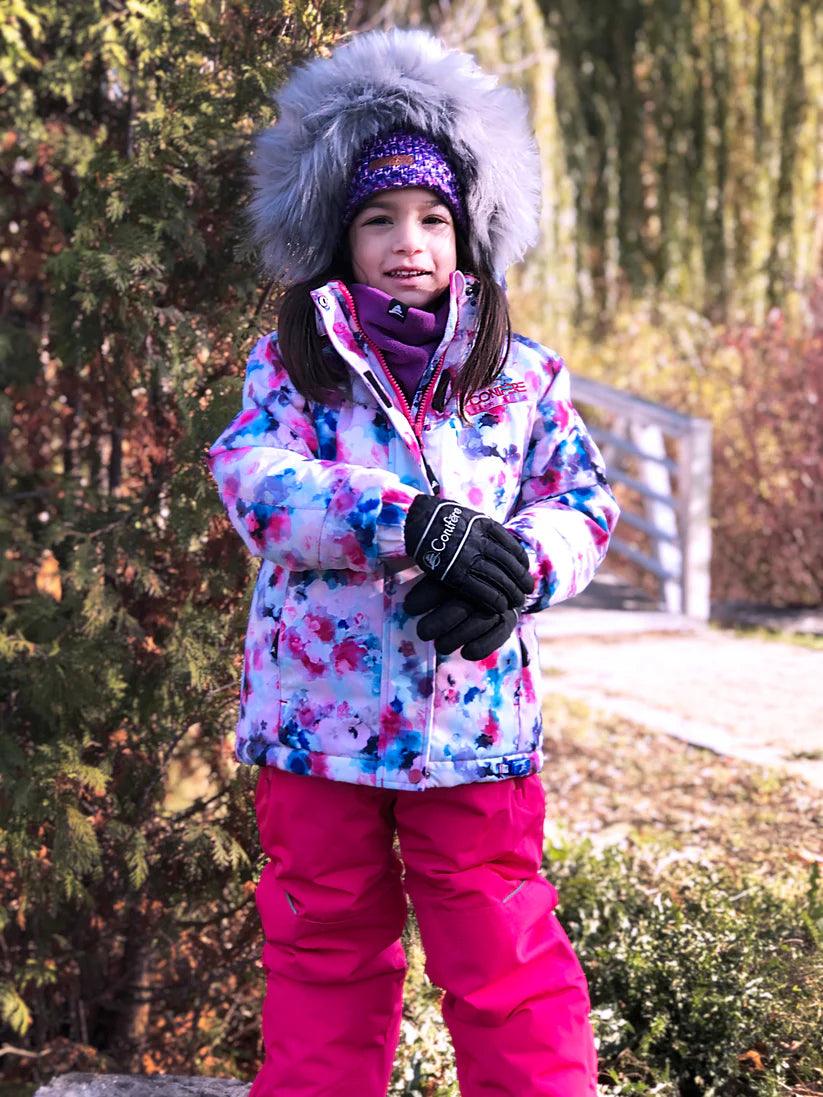 Conifere KOYA Girls Winter Snowsuit - Waterproof & Insulated Snow Jacket & Pants Set for Kids Size 7 - Perfect for Skiing, Snowboarding & Outdoor Winter Play