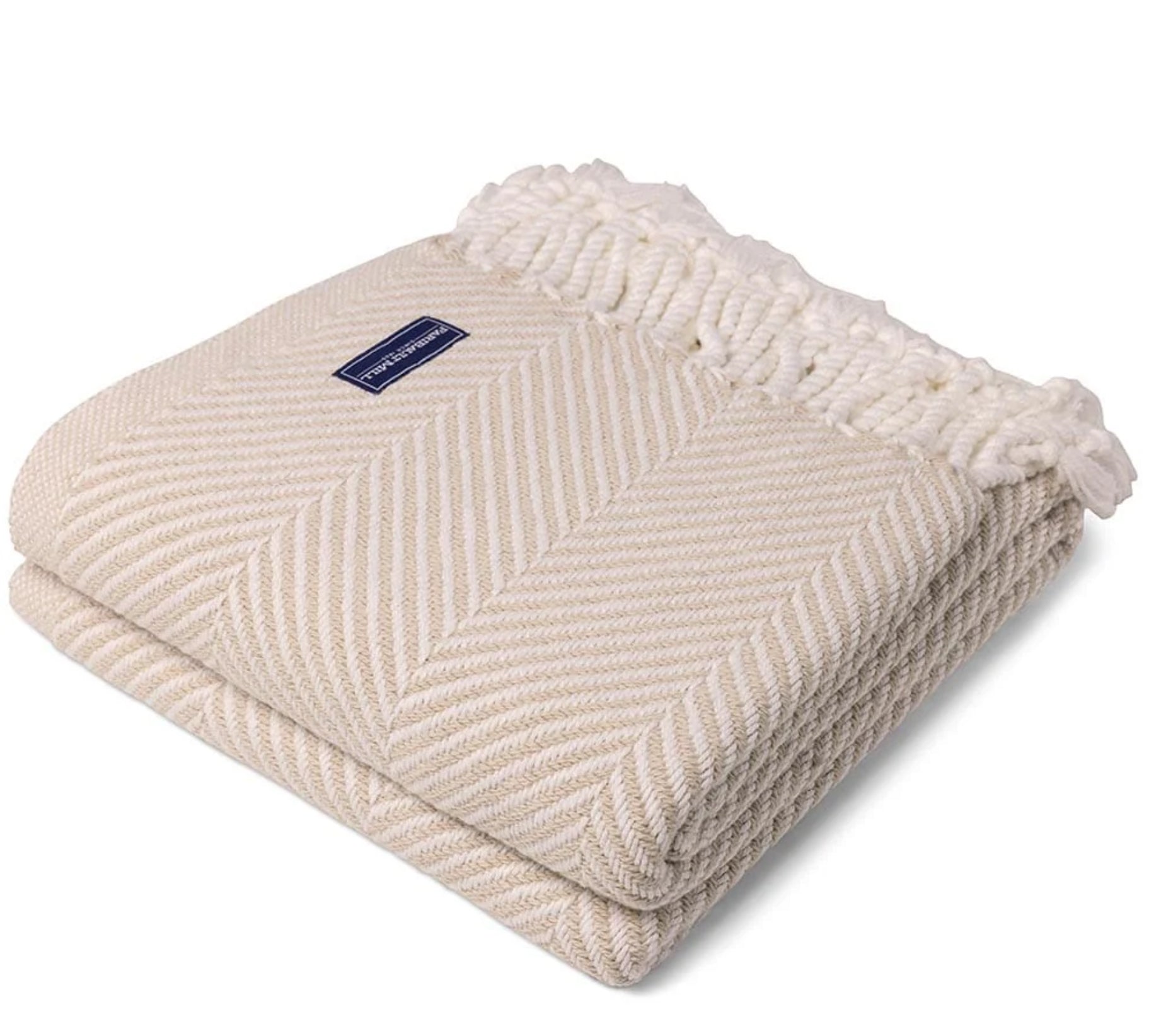 Soft Monhegan Cotton Throw Blanket with Fringe - Cozy & Lightweight for Sofa, Bed & Travel | Perfect for Home Decor, Gifts & Relaxation