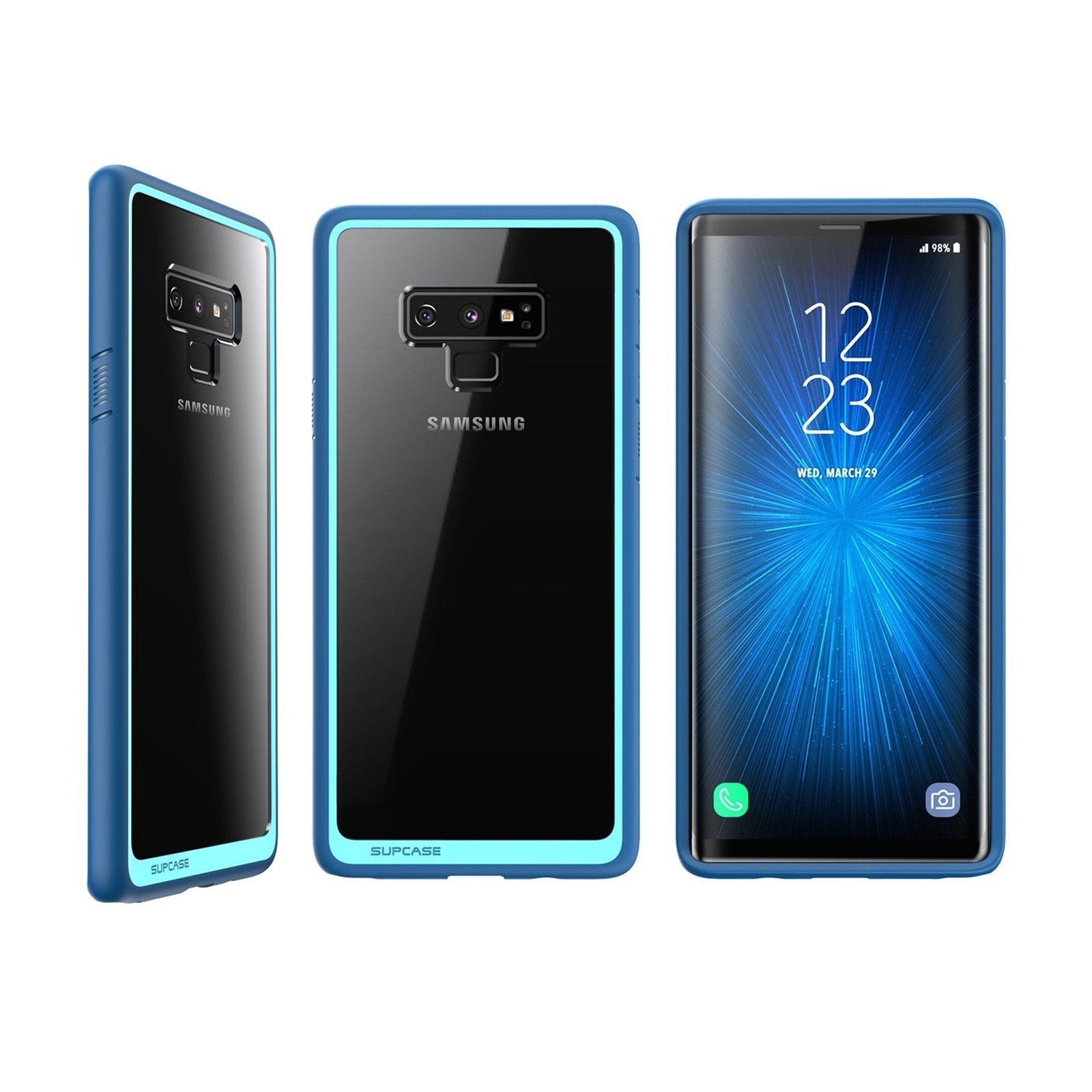 Samsung Galaxy Note 9 Case - Unicorn Beetle Slim Clear Protective Cover with Navy Accents | Shockproof & Scratch Resistant | Perfect for Work, Travel & Everyday Use