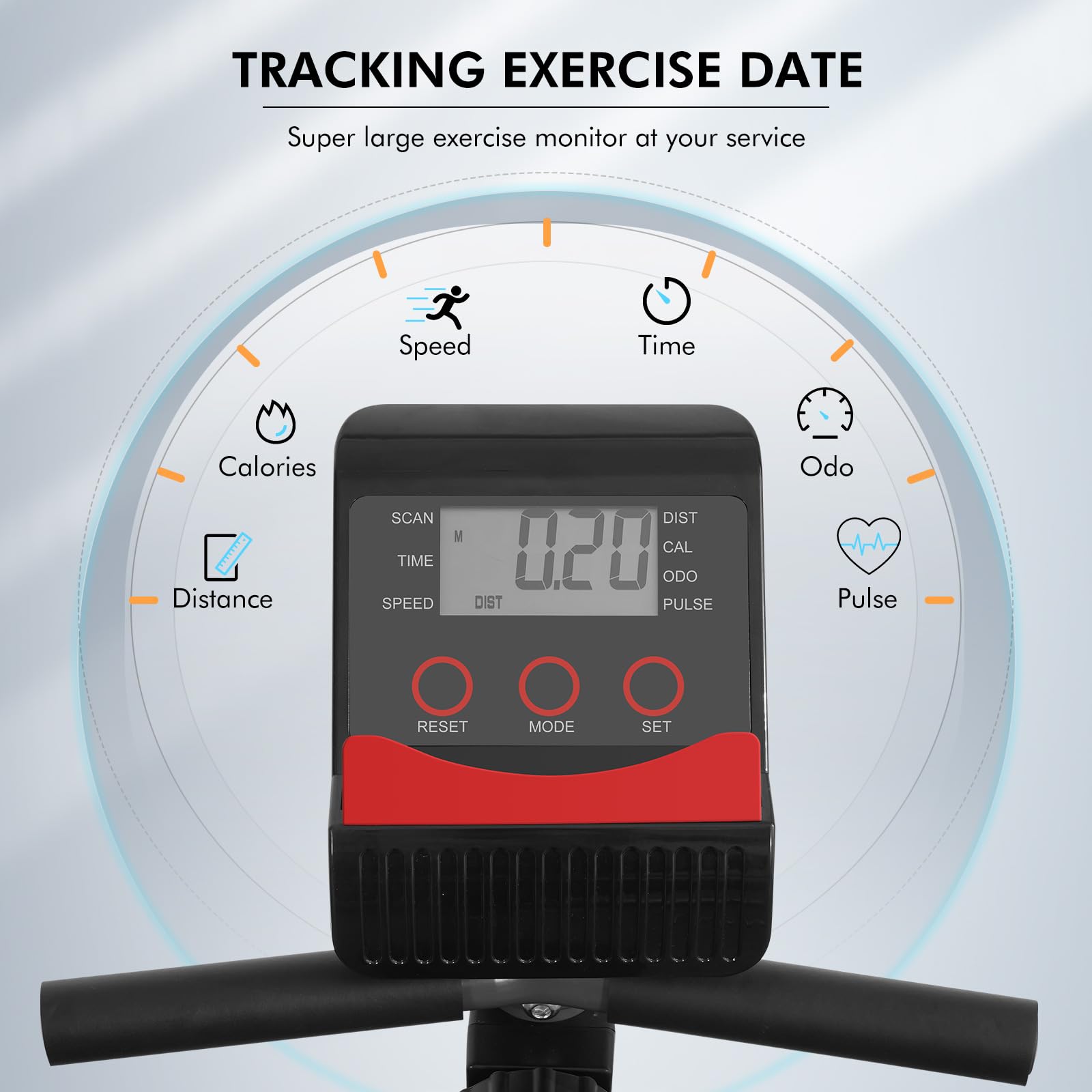 Recumbent Exercise Bike for Home - Magnetic Stationary Bike for Adults & Seniors - LCD Display with Heart Rate Handles - Perfect for Home Gym, Physical Therapy & Low-Impact Workouts