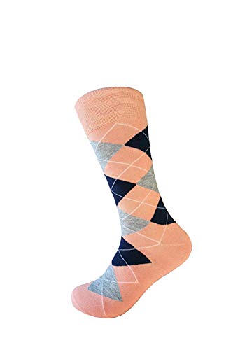 Peach/Navy/Light Heather Grey