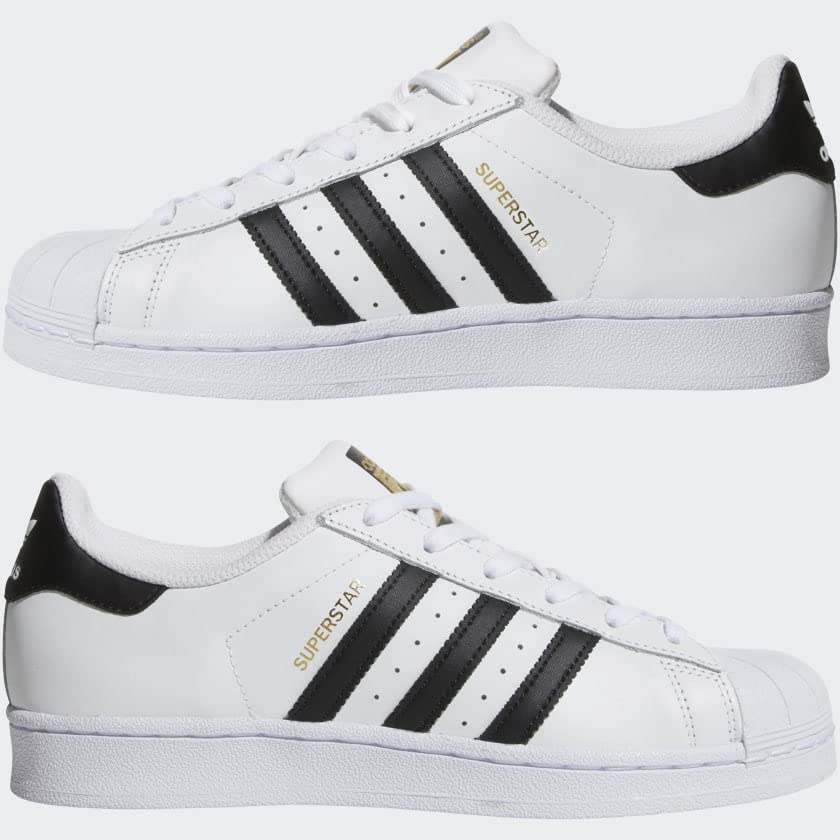 adidas Originals Women's Superstar Sneakers - Classic White Leather Low-Top Shoes with Shell Toe | Casual Wear, Street Style & Everyday Comfort