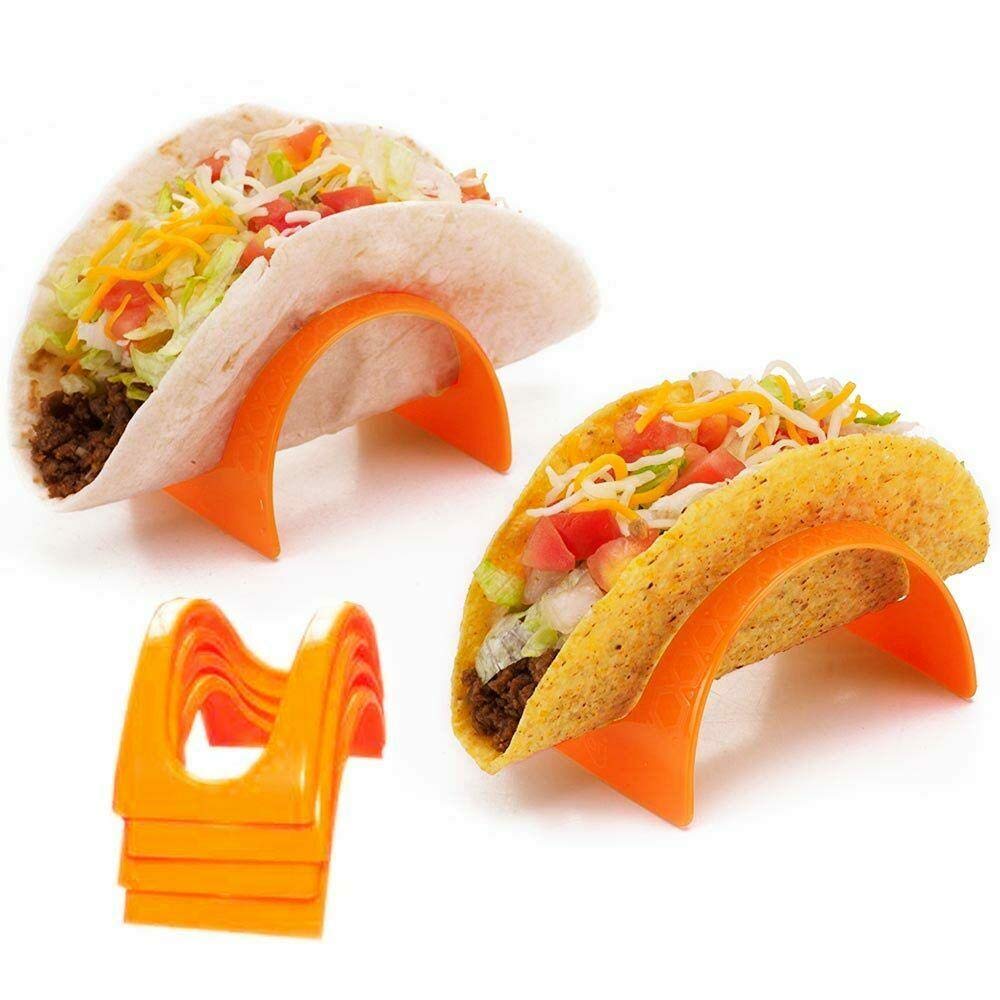 Folininis 8-Piece Taco Stand Holder Set - Sturdy Taco Rack for Dinner Table, Tortilla Shell & Taco Plate Organizer - Perfect for Taco Tuesday Parties, Mexican Restaurants & Family Gatherings