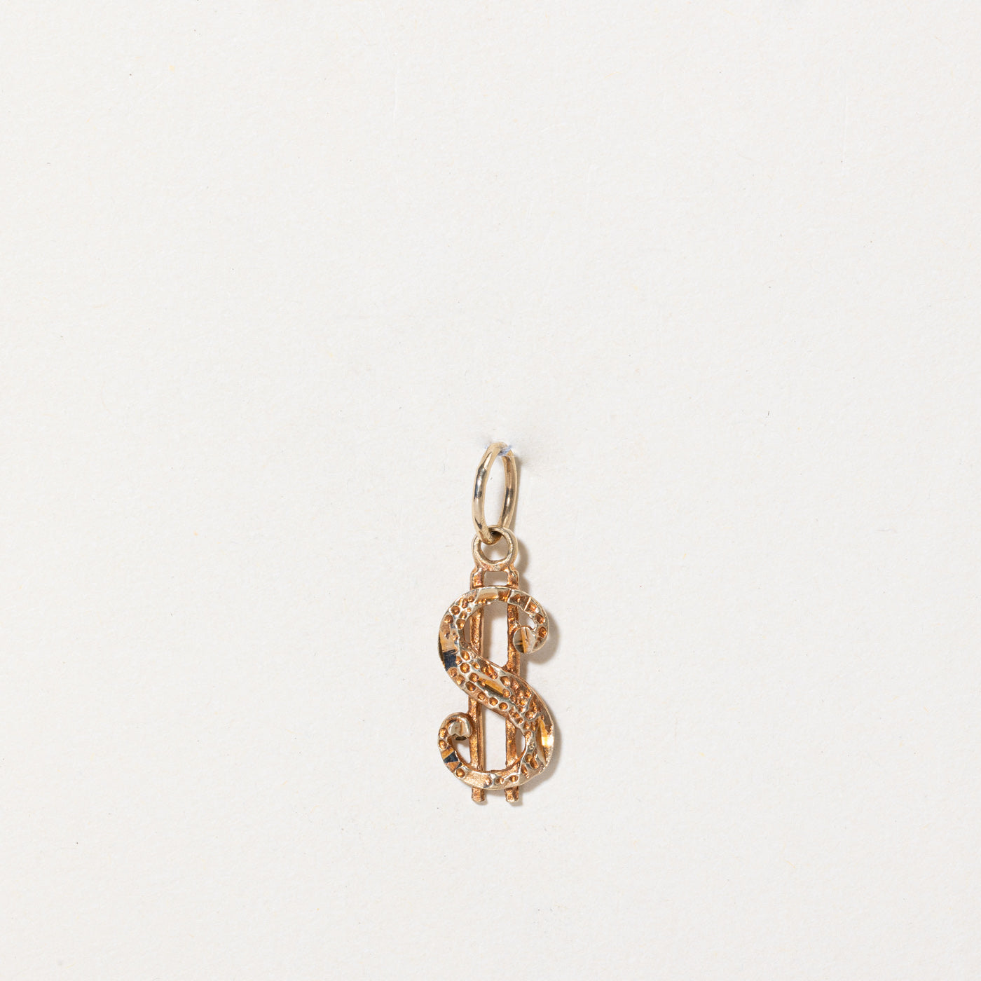 10K Yellow Gold Dollar Sign '$' Charm Pendant - Elegant Jewelry for Necklaces, Bracelets & Gifts | Perfect for Everyday Wear, Special Occasions & Layering