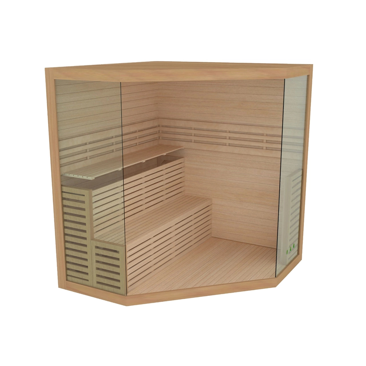 Premium Aleko Canadian Hemlock Indoor Wet & Dry Sauna with LED Lights - 6kW ETL Certified Heater for 5-6 People | Perfect for Home Relaxation, Detox & Muscle Recovery