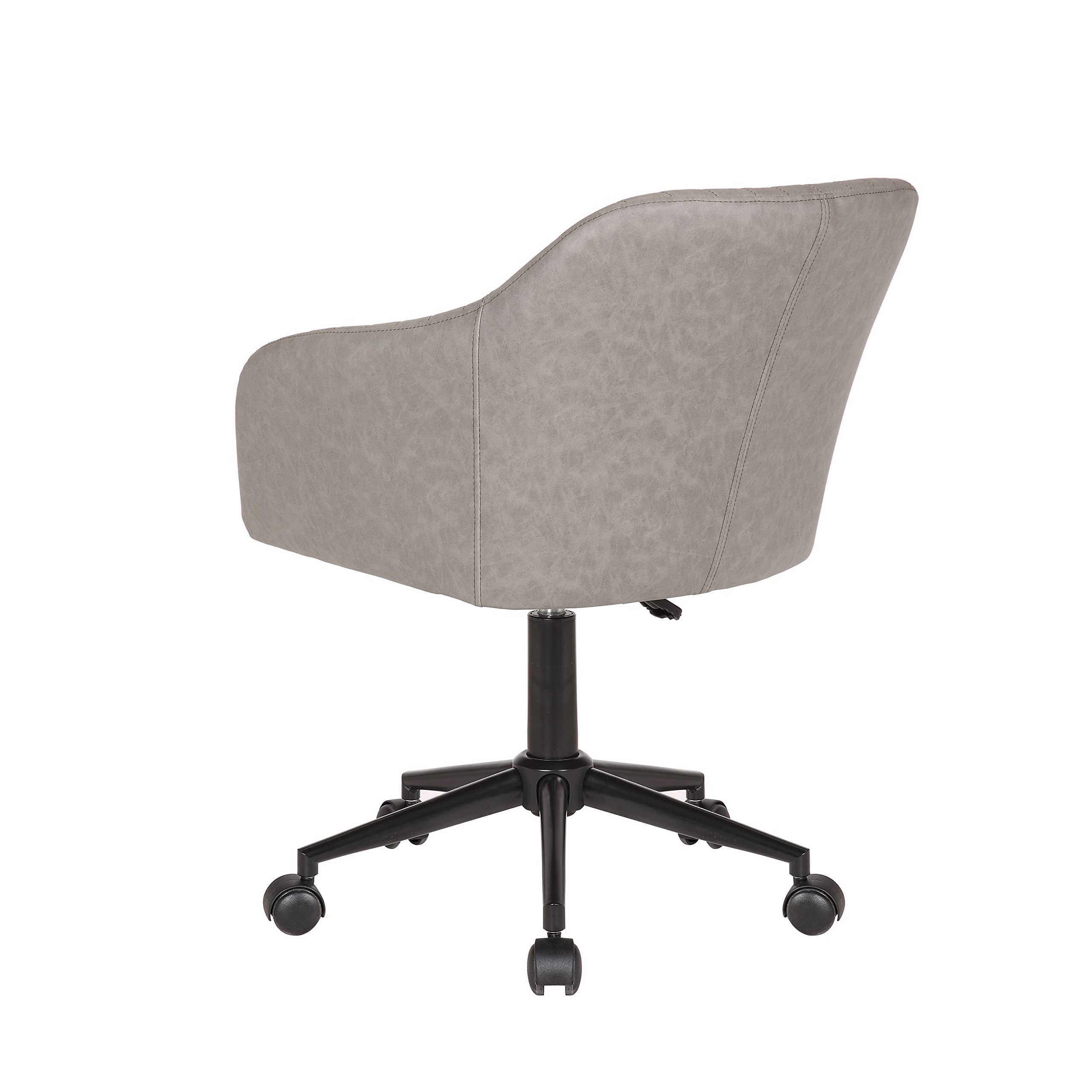 Porthos Home Madison Ergonomic Office Chair - Adjustable Height PU Leather Desk Chair with Mid-Back Support, 360° Swivel & Rolling Wheels - Perfect for Home Office, Study Room & Workspace
