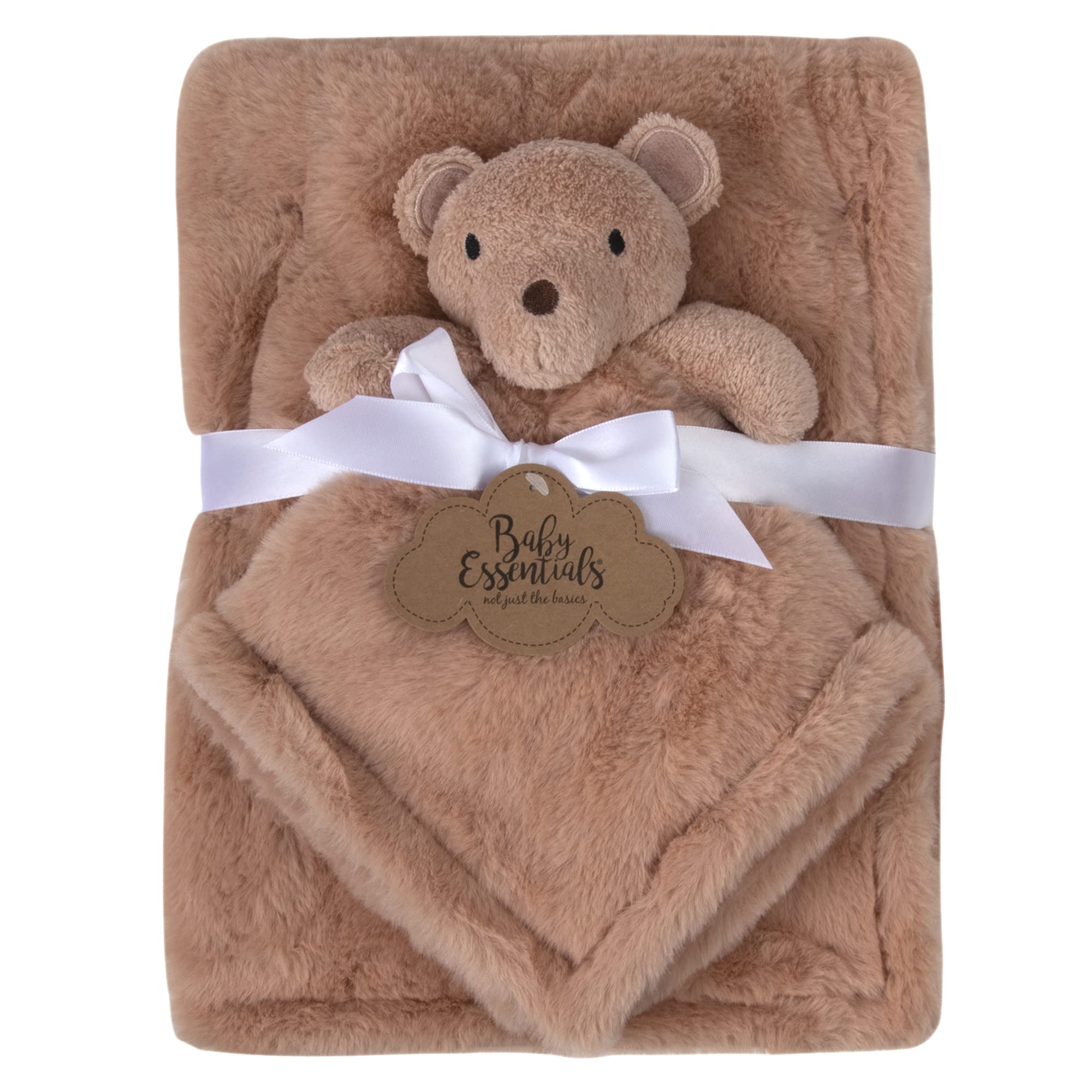 Baby Bear Blanket & Stuffed Animal Set - Soft Lovey for Boys & Girls - Nursery & Travel
