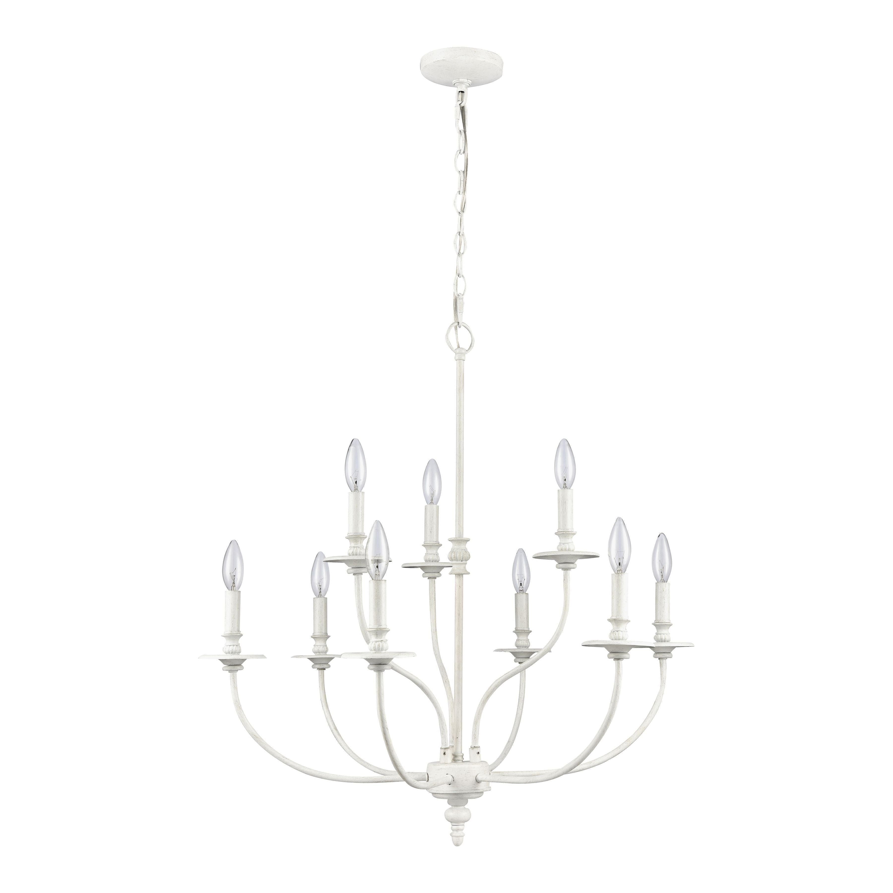 Hartford 29-Inch Wide 9-Light Crystal Chandelier - Elegant Dining Room Lighting Fixture for Modern Home Decor