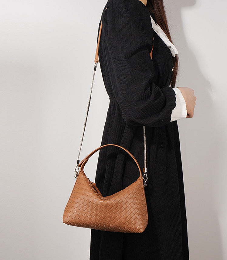 Stylish Woven Everyday Tote Bag for Women - Lightweight & Durable Handbag for Work, Shopping & Beach Outings
