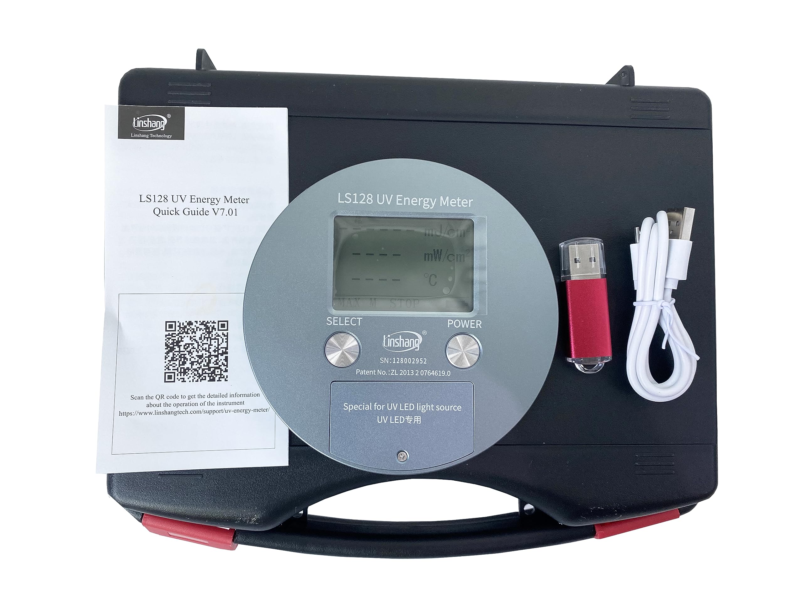 UV Energy Tester Meter - Digital UV Light Intensity Meter for UV LED Machines | Measures UV Energy Density, Irradiance & Temperature | Perfect for UV Curing, Printing & Disinfection Applications