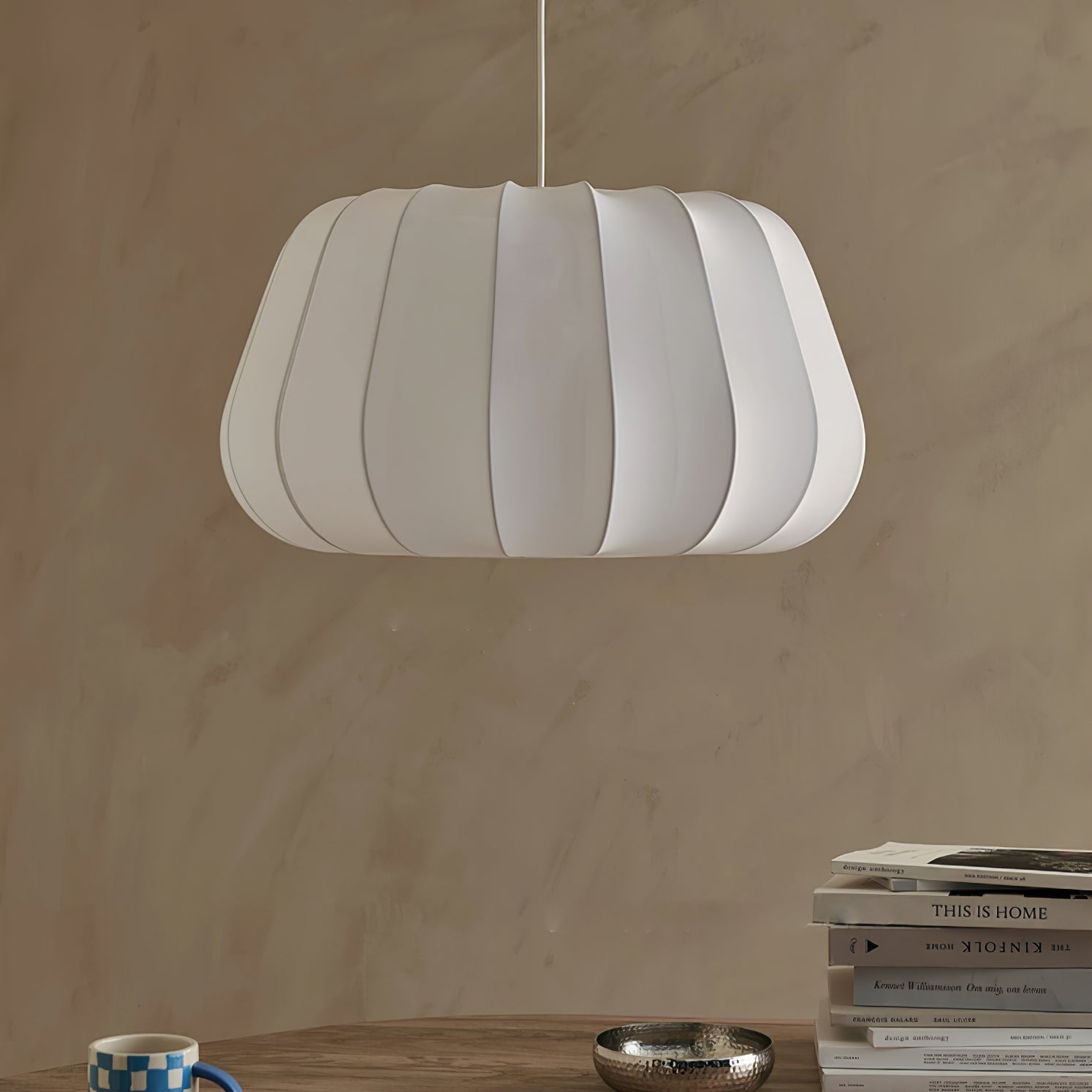 Modern Cloud Fabric Pendant Light - Soft Glow Hanging Chandelier for Bedroom, Dining Room & Living Room Decor - Energy Efficient LED Lighting Fixture