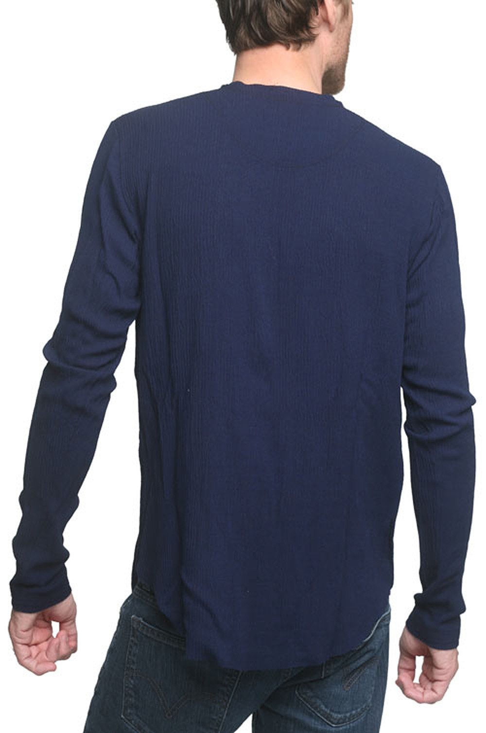 Men's Aquila Long Sleeve V-Neck Shirt - Comfortable Slim Fit Casual Button Down Top for Work, Date Night & Everyday Wear
