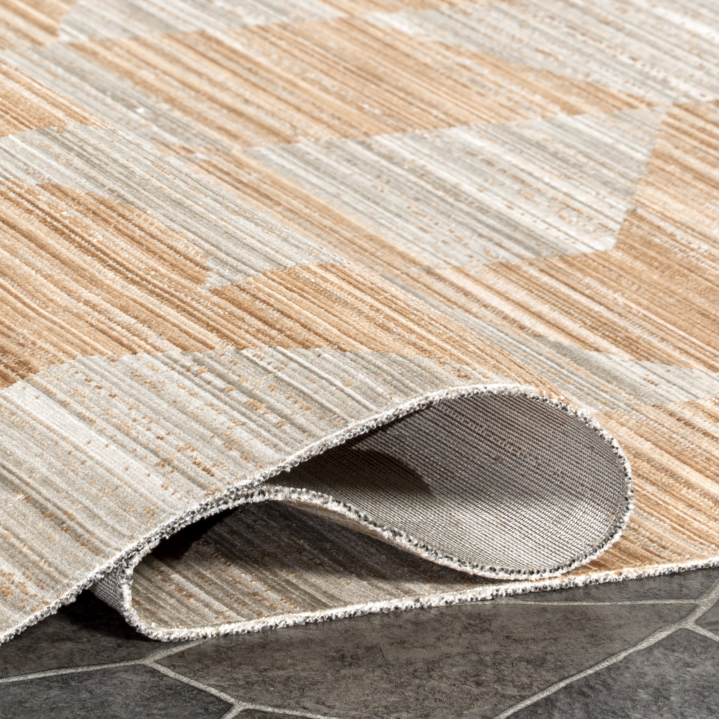 Abstract Washable Indoor/Outdoor Area Rug in Orange - Perfect for Living Room, Bedroom, or Patio Decor | Dania Collection