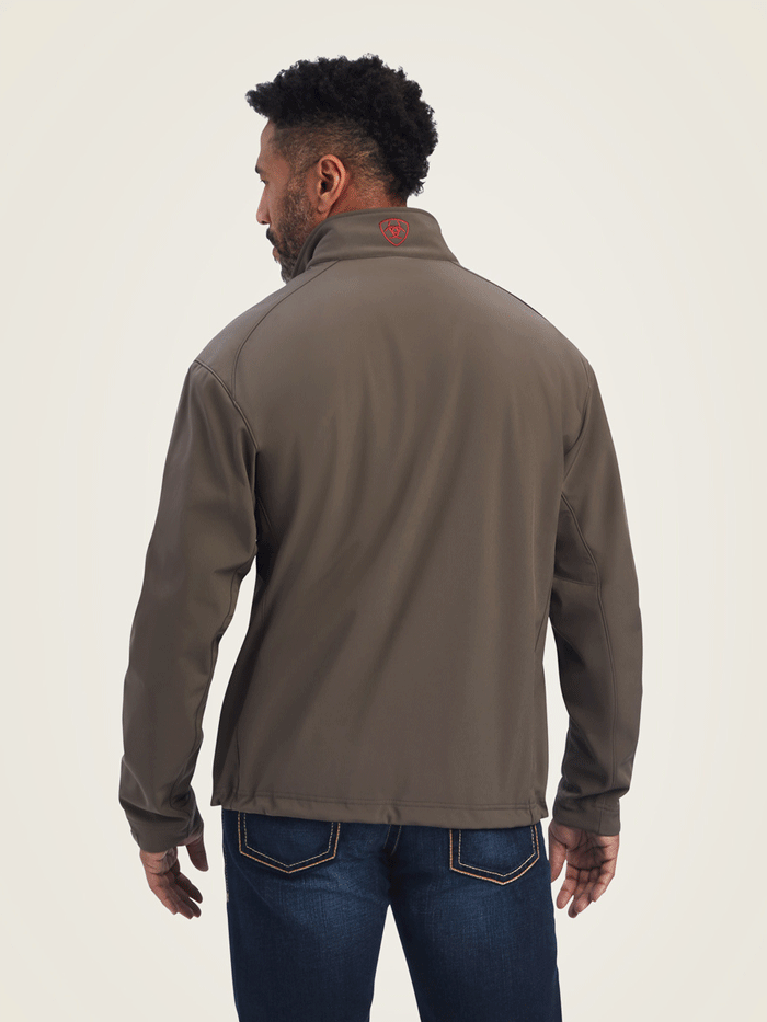 Ariat Men's Logo 2.0 Softshell Jacket - Waterproof Windbreaker for Outdoor Activities, Hiking & Work - Banyan Bark Color