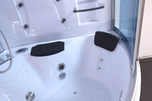 GSI Corner Steam Shower and Bathtub Enclosure 61 x 61 Inches - GT0514 Model for Luxurious Spa Experience at Home | Perfect for Small Bathrooms & Modern Bathroom Designs