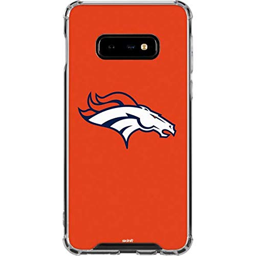 Official NFL Denver Broncos Large Logo Clear Phone Case for Samsung Galaxy S10e - Slim Protective Cover with Scratch Resistance - Perfect for Football Fans, Game Days & Team Spirit