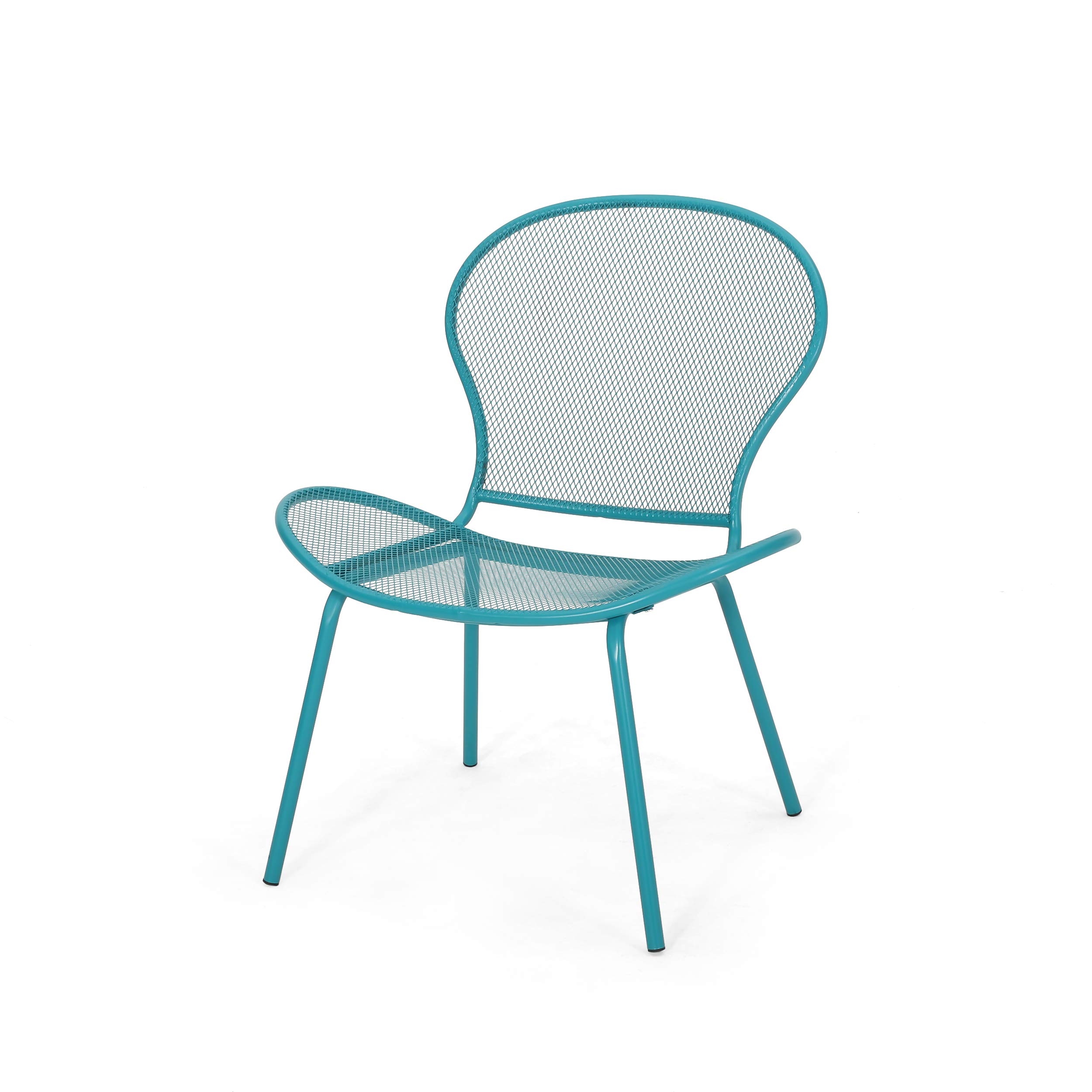 310352 Matte Teal Patio Dining Chairs - Outdoor Furniture Set for Garden, Poolside & Backyard Entertaining | Great Deal Furniture