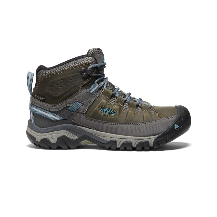 Women's KEEN Targhee III Mid WP Waterproof Hiking Boots - Magnet/Atlantic Blue | Outdoor Trekking & Trail Adventures