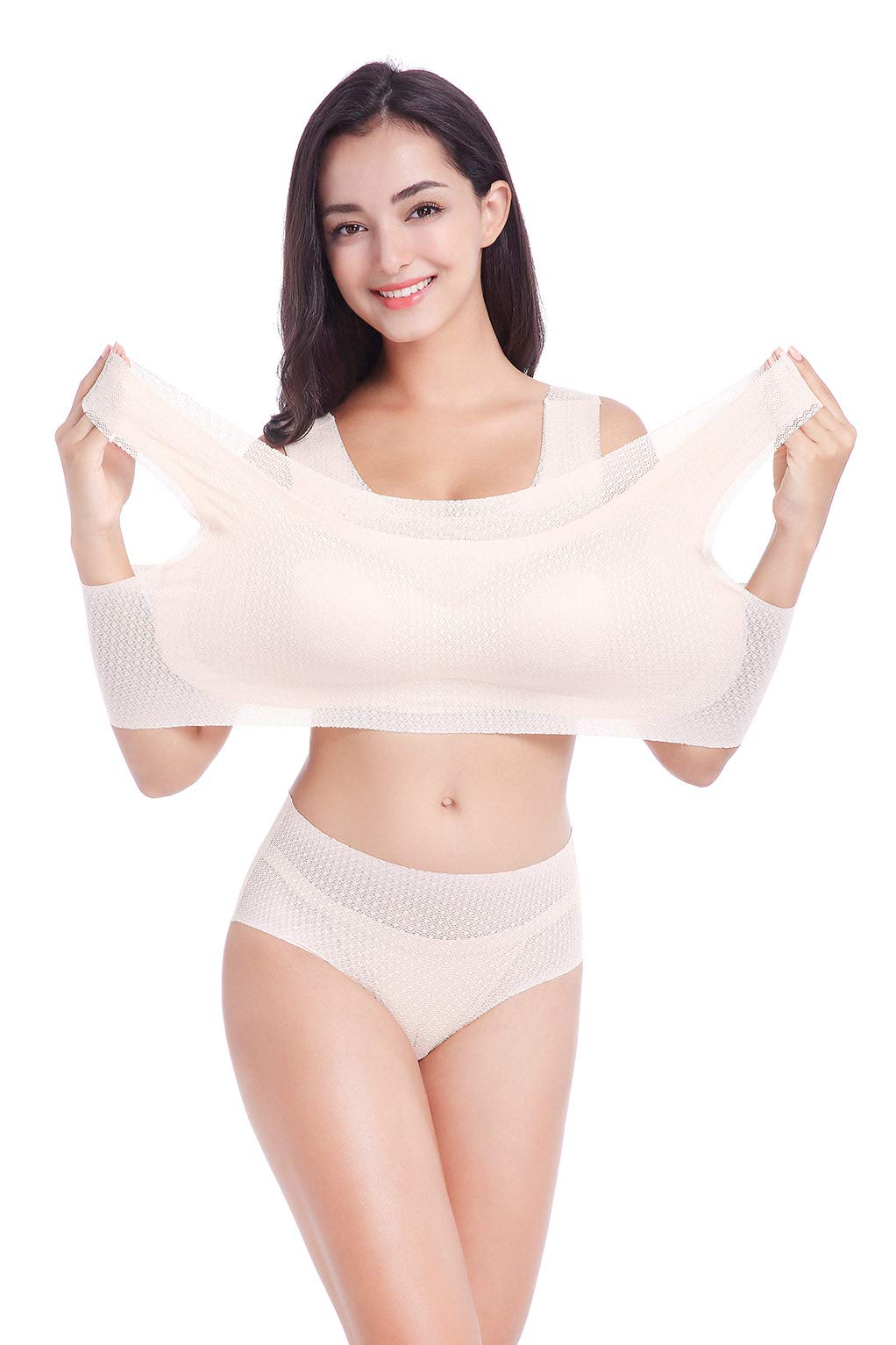 FEOYA Women's Plus Size Sleep Bra - Wireless Stretch Bralette for Sports & Comfort - Perfect for Yoga, Lounging & Nighttime Wear