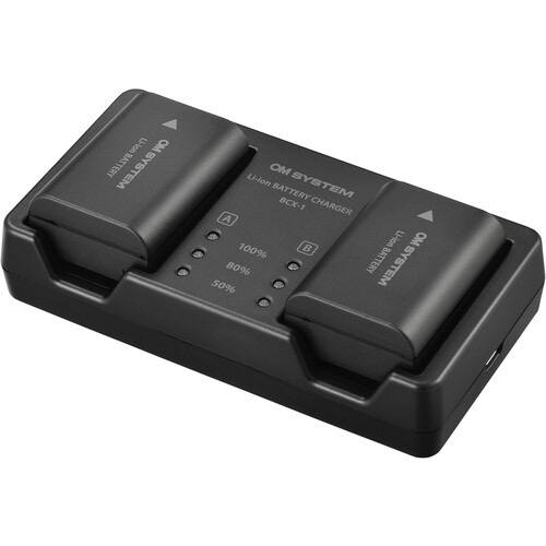 OM SYSTEM SBCX 1 Lithium Ion Battery and Charger Kit - Compatible with OM Cameras - Perfect for Travel & Outdoor Photography