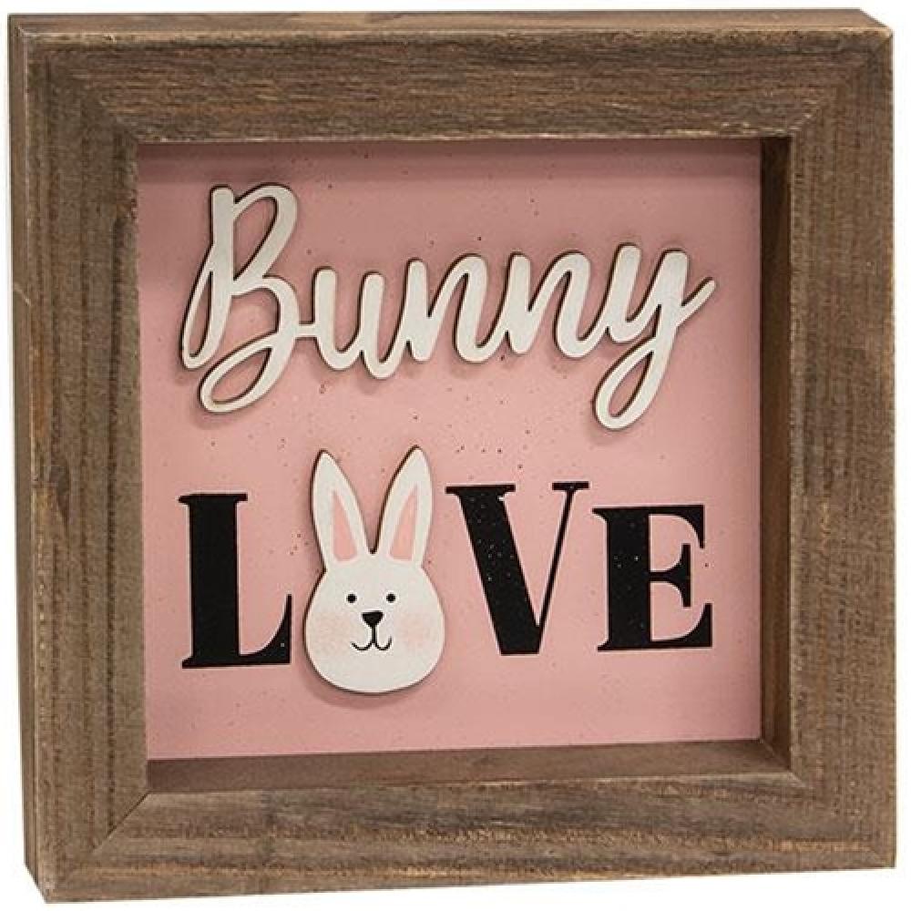 Bunny Love Frame - Cute Rabbit Photo Frame for Wall Decor, Nursery, Baby Room & Easter Gifts - Perfect for Family Photos, Kids Bedroom & Holiday Decorations