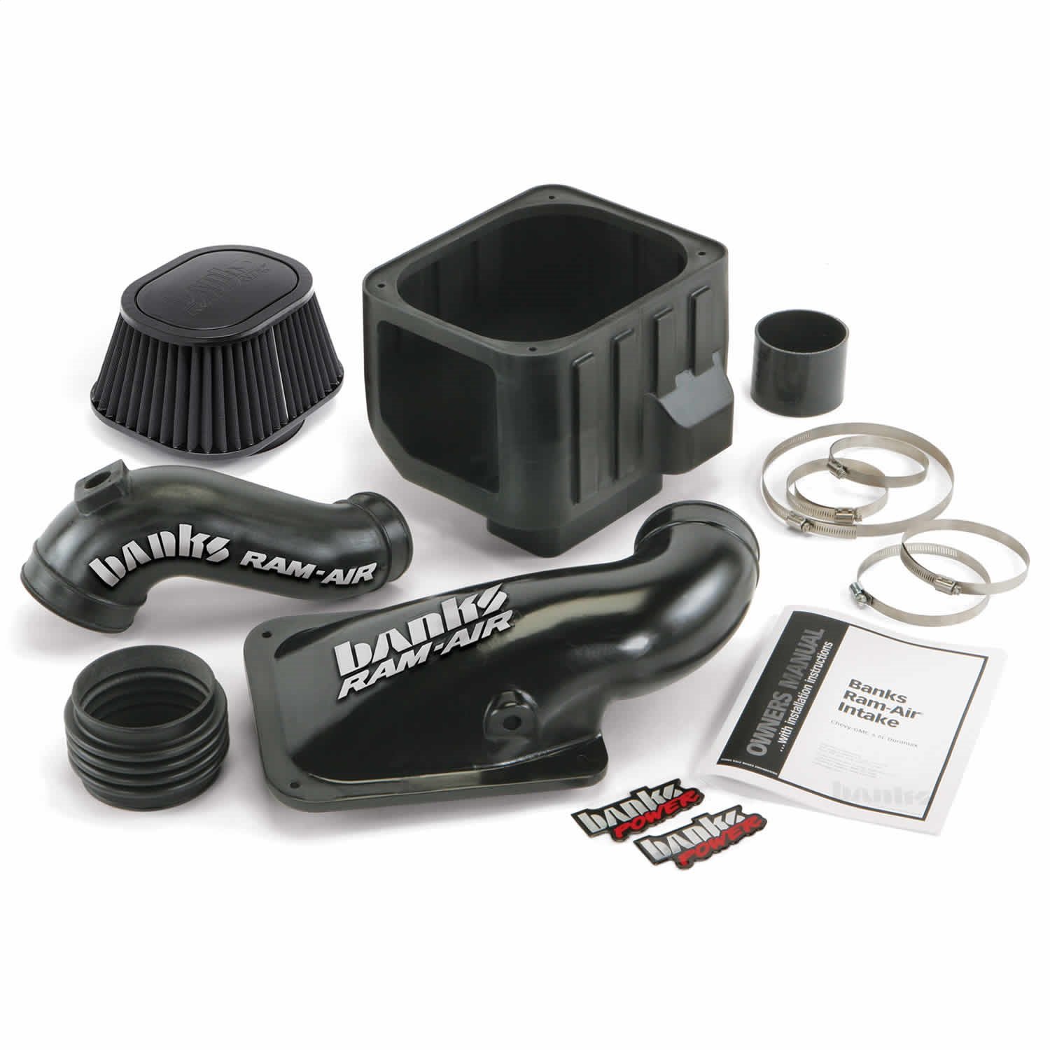 Banks Engineering 42132-D High Performance Ram Air Intake System Kit for Chevrolet Silverado 2500 HD - Black | Cold Air Intake Upgrade for Better Engine Power & Fuel Efficiency | Perfect for Off-Roading & Towing